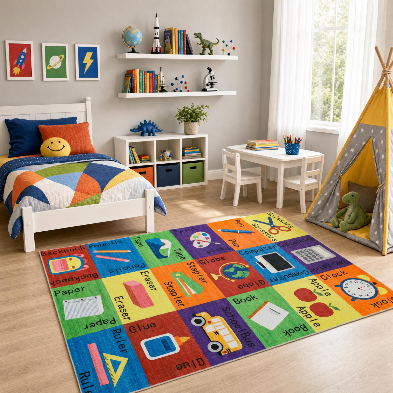 Kids KR10 Multicolor Area Rug