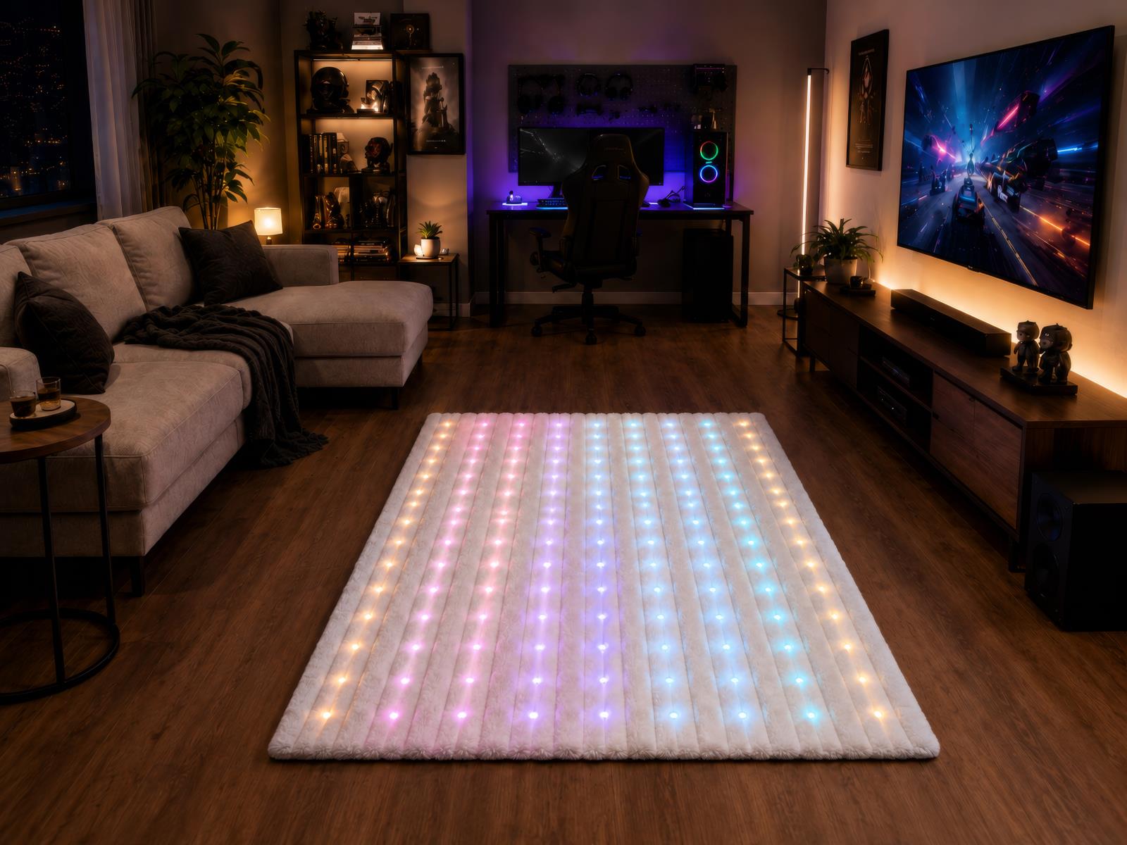 L.E.D LED01 Ivory Area Rug