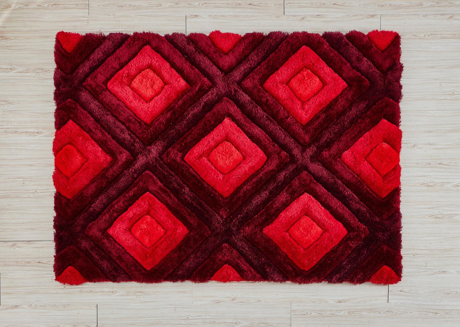 Mateos MS40 Burgundy Shag Rug