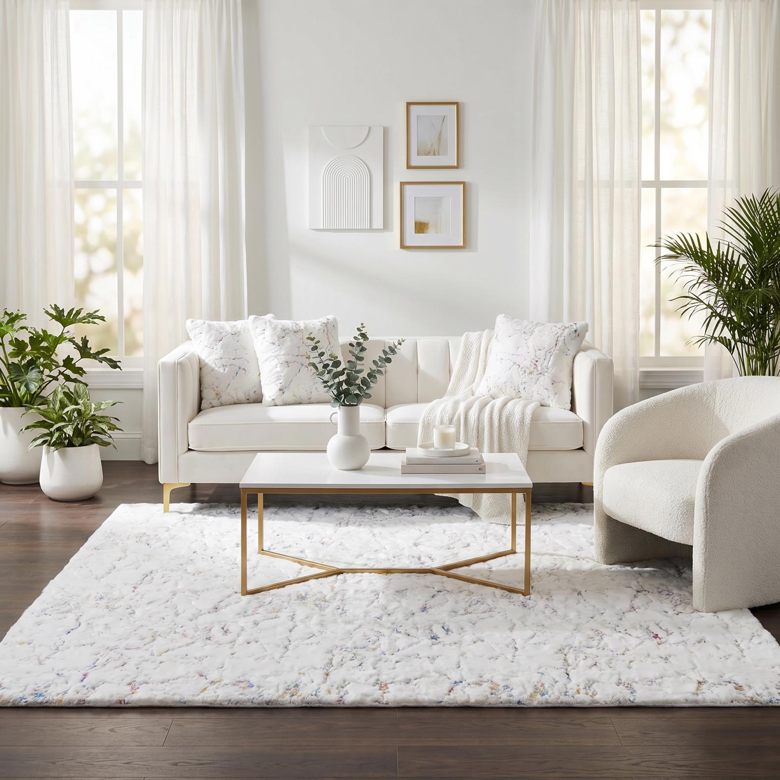 Chryso CH03 White Shag Rug