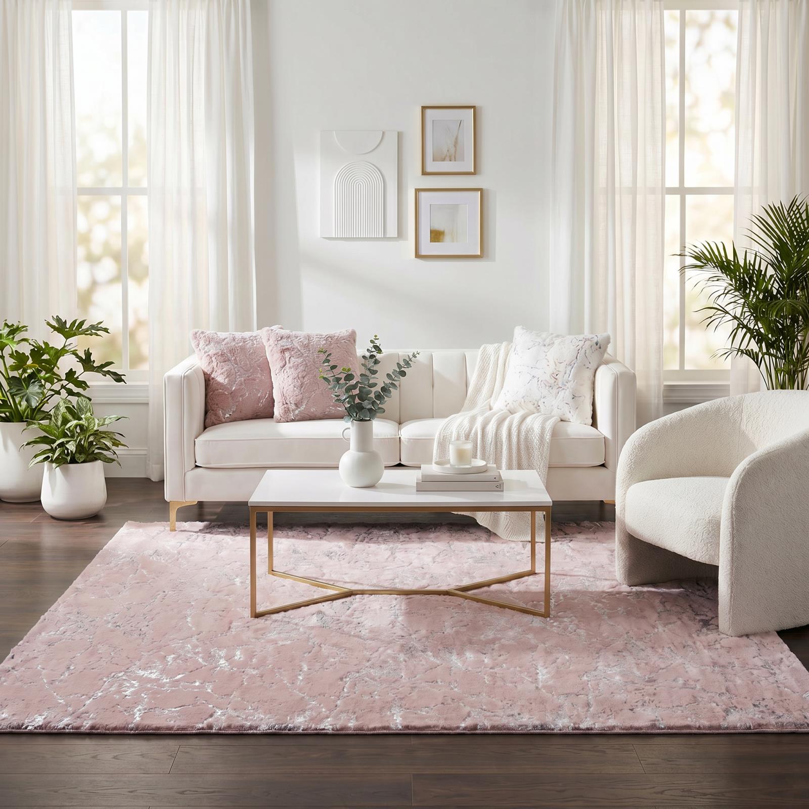 Chryso CH01 Pink Shag Rug