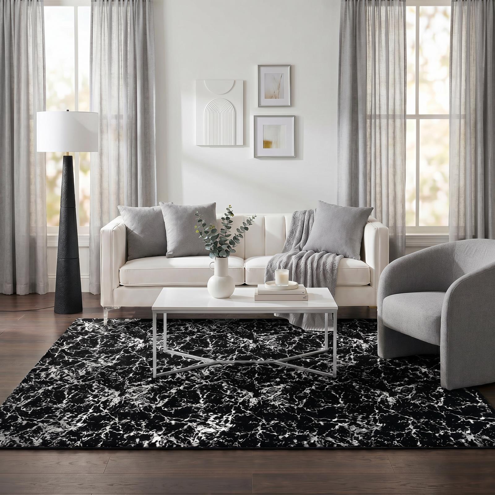 Chryso CH02 Black Shag Rug