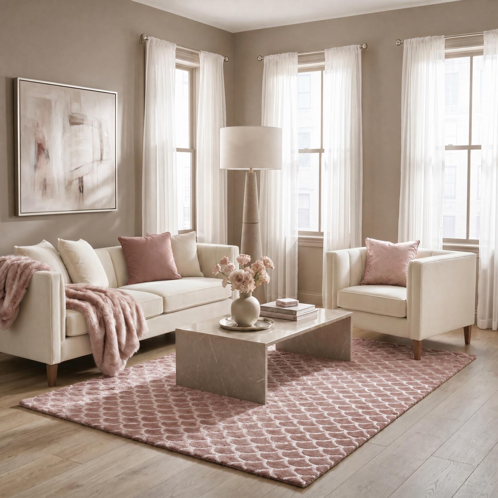 Chryso CH10 Pink Shag Rug