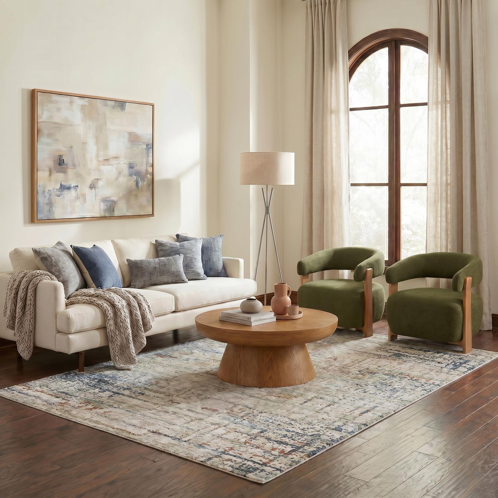 Aura Luxe AU05 Cream Area Rug
