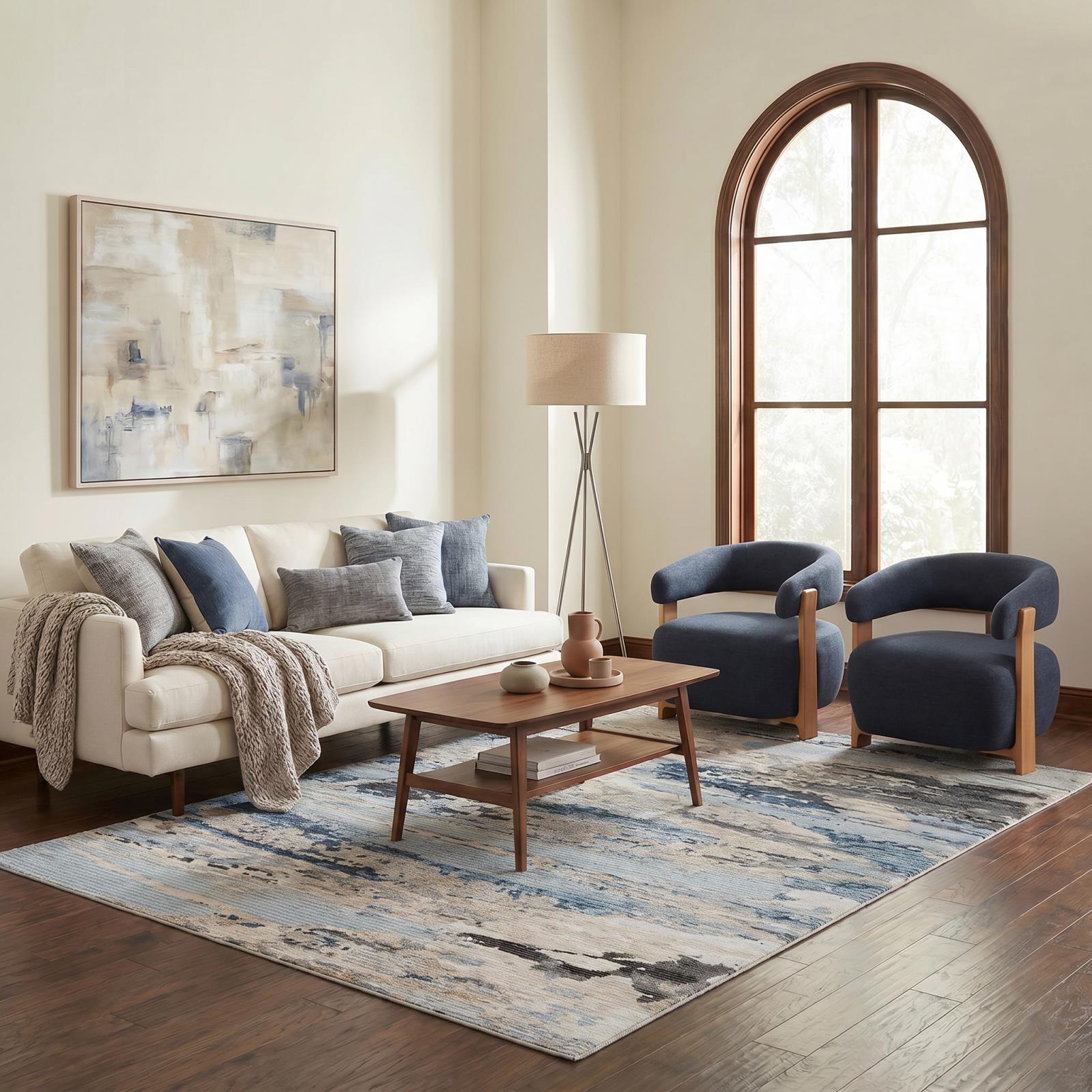 Aura Luxe AU04 Blue Area Rug