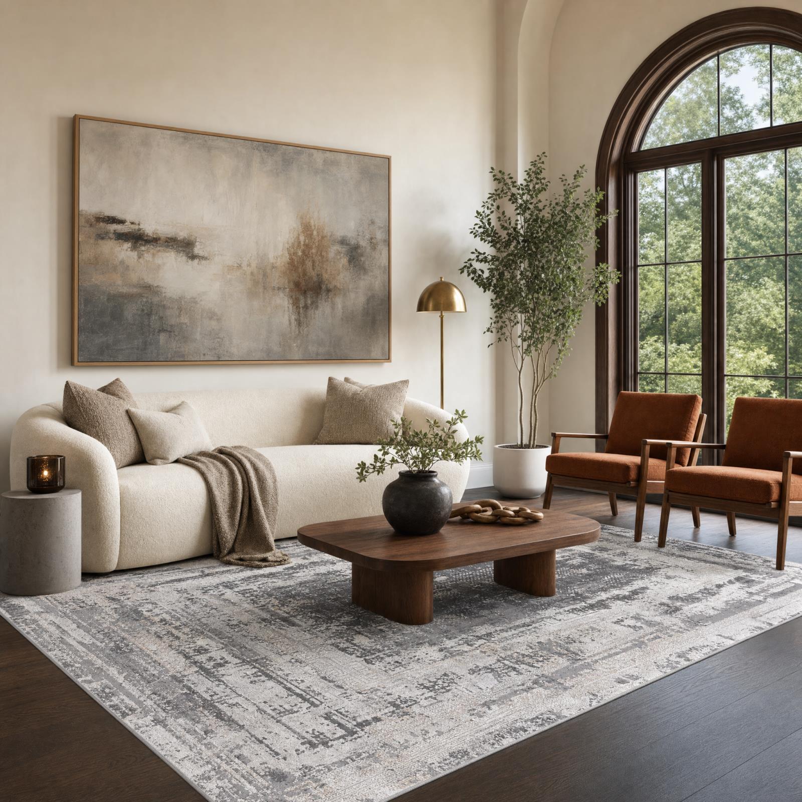 Bowman BM05 Charcoal Gray Area Rug