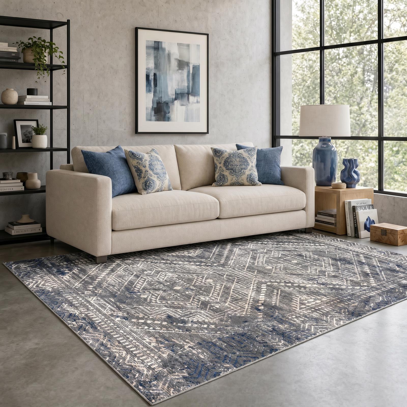 Bowman BM09 Charcoal Gray Area Rug