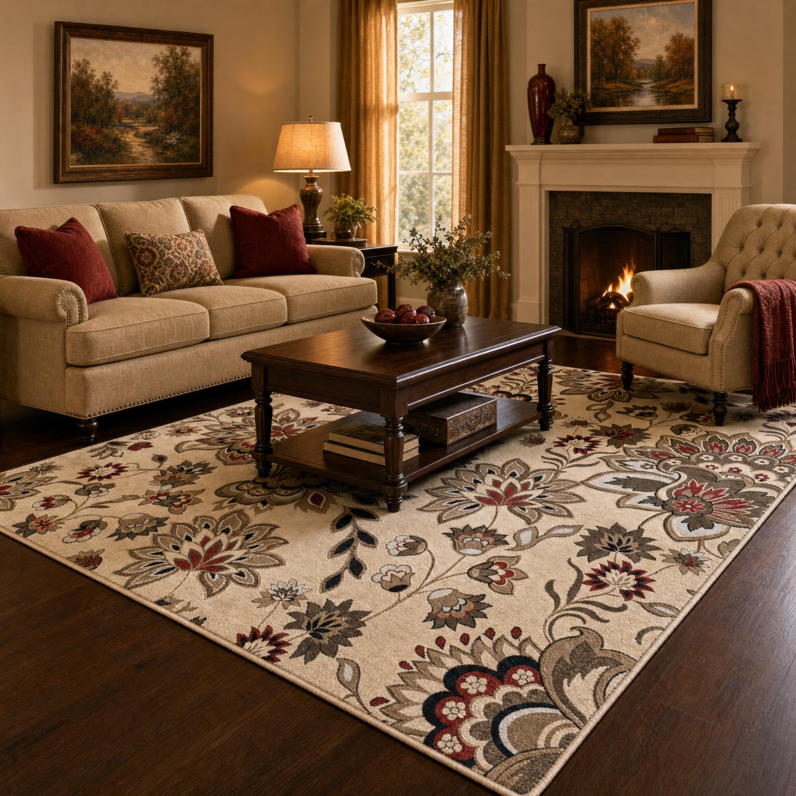 Glamour GM57 Cream Area Rug — view 3