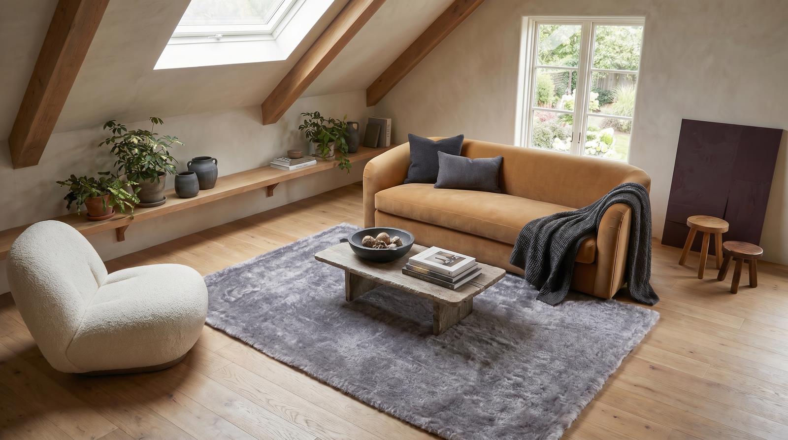 Amore AO03 Gray Shag Rug — view 2