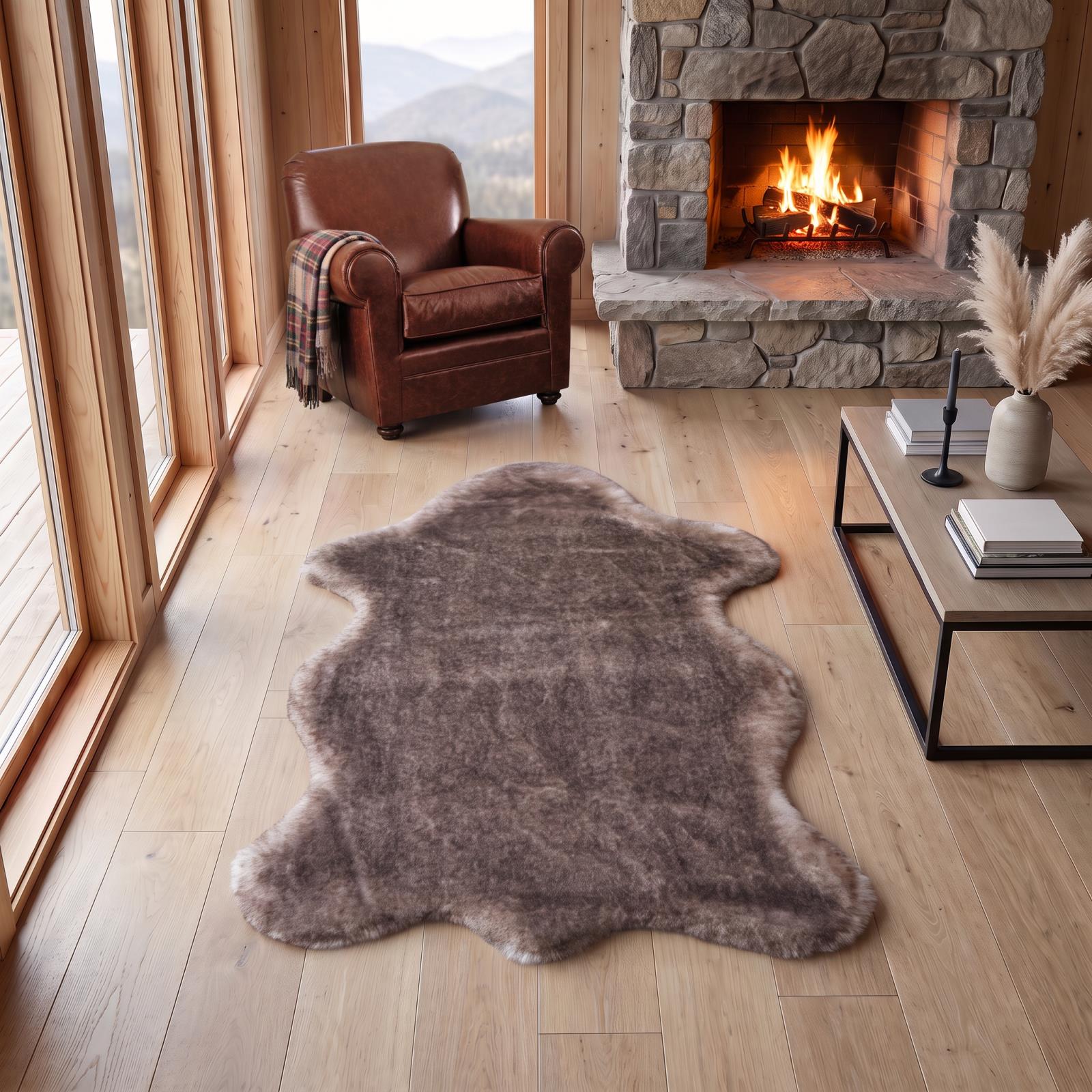 Amore AO02 Brown Shag Rug
