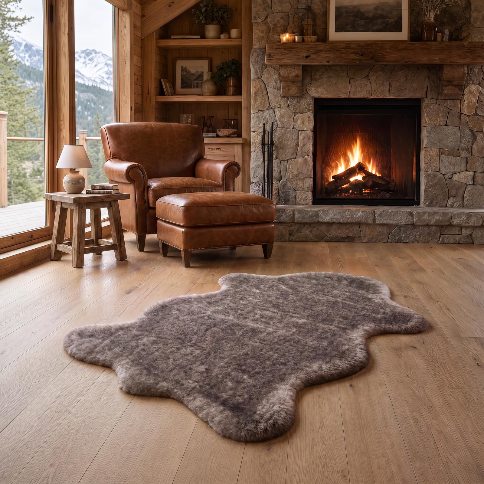 Amore AO02 Brown Shag Rug — view 7