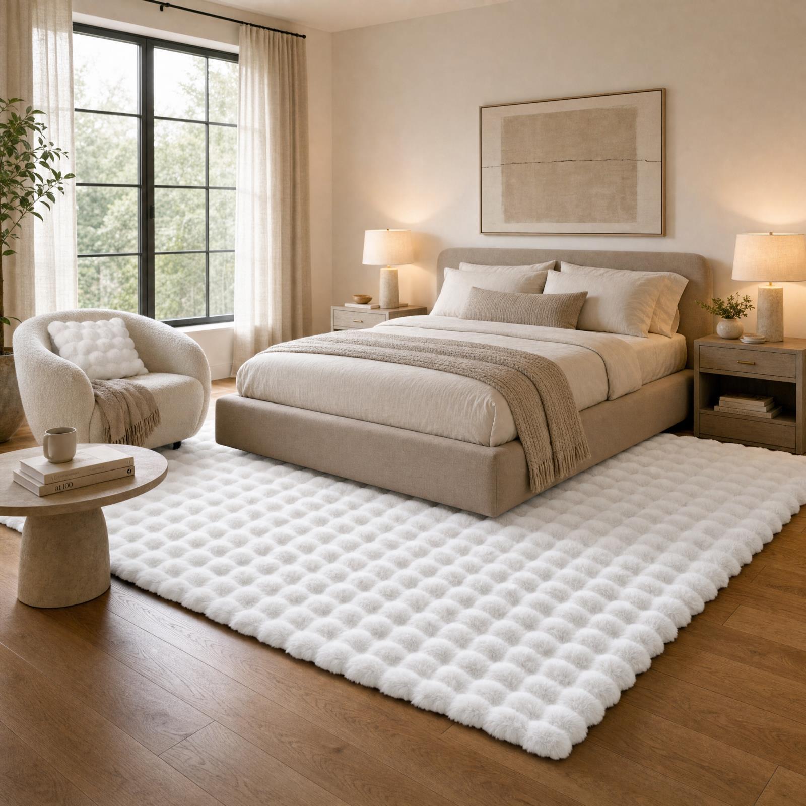 Valencia Fur VF03 White Shag Rug — view 6
