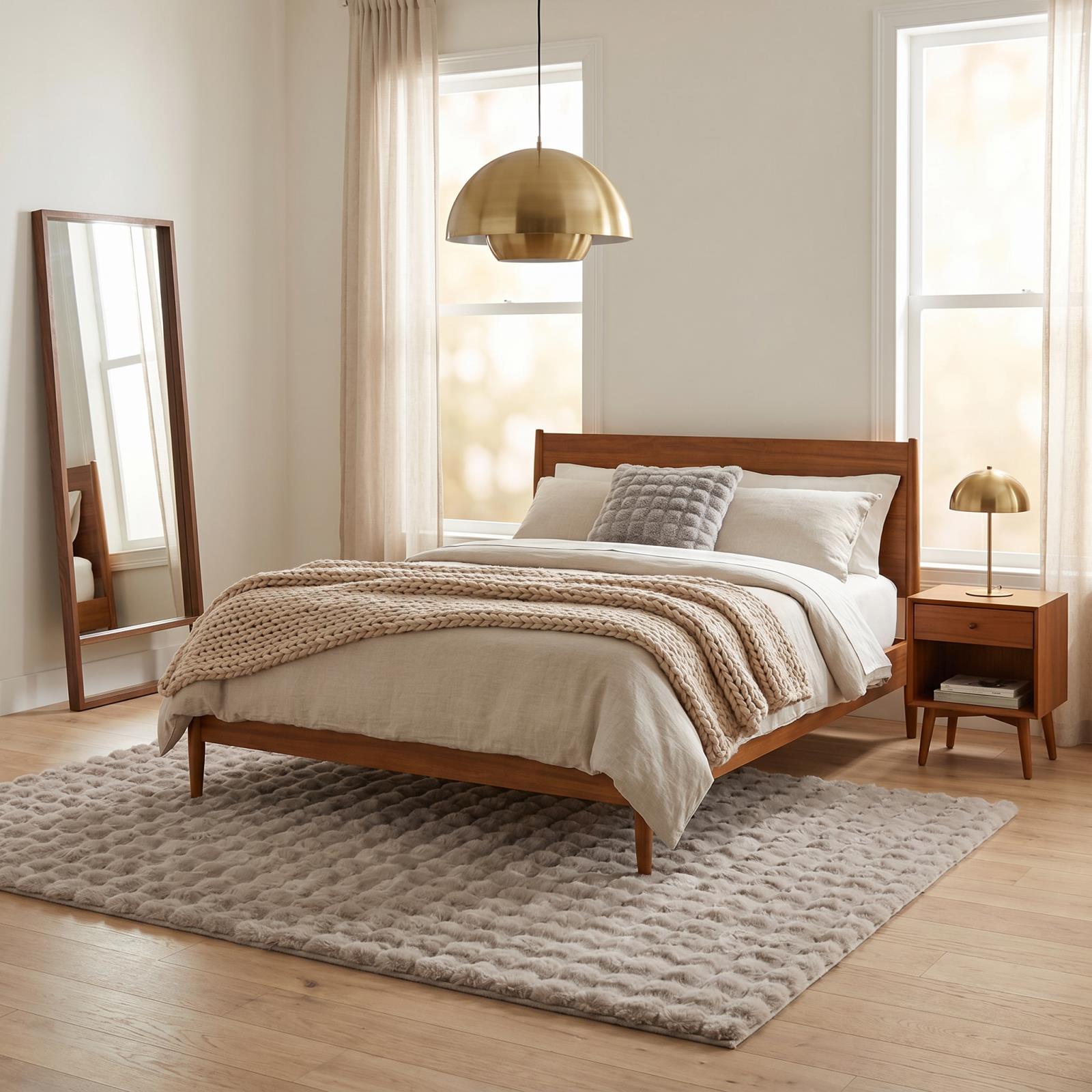 Valencia Fur VF02 Cream Shag Rug