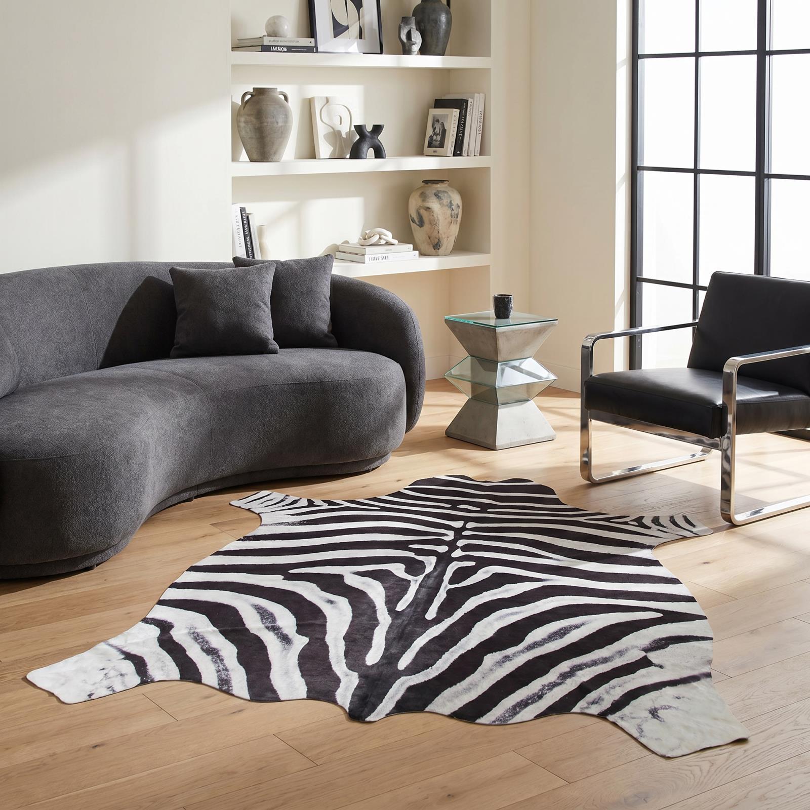 Rio RI09 Zebra Print Area Rug