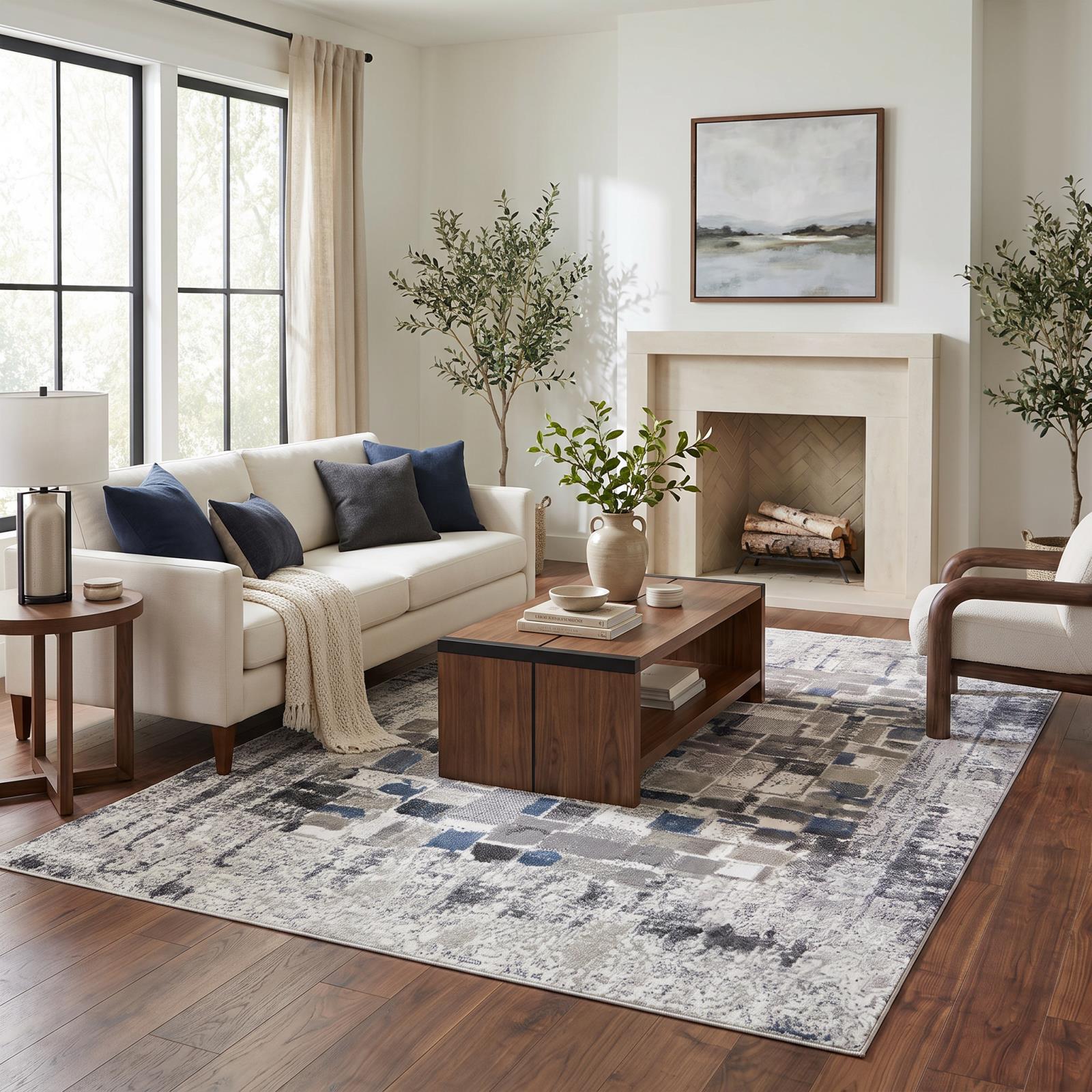 Kriselia KA08 Light Gray Area Rug