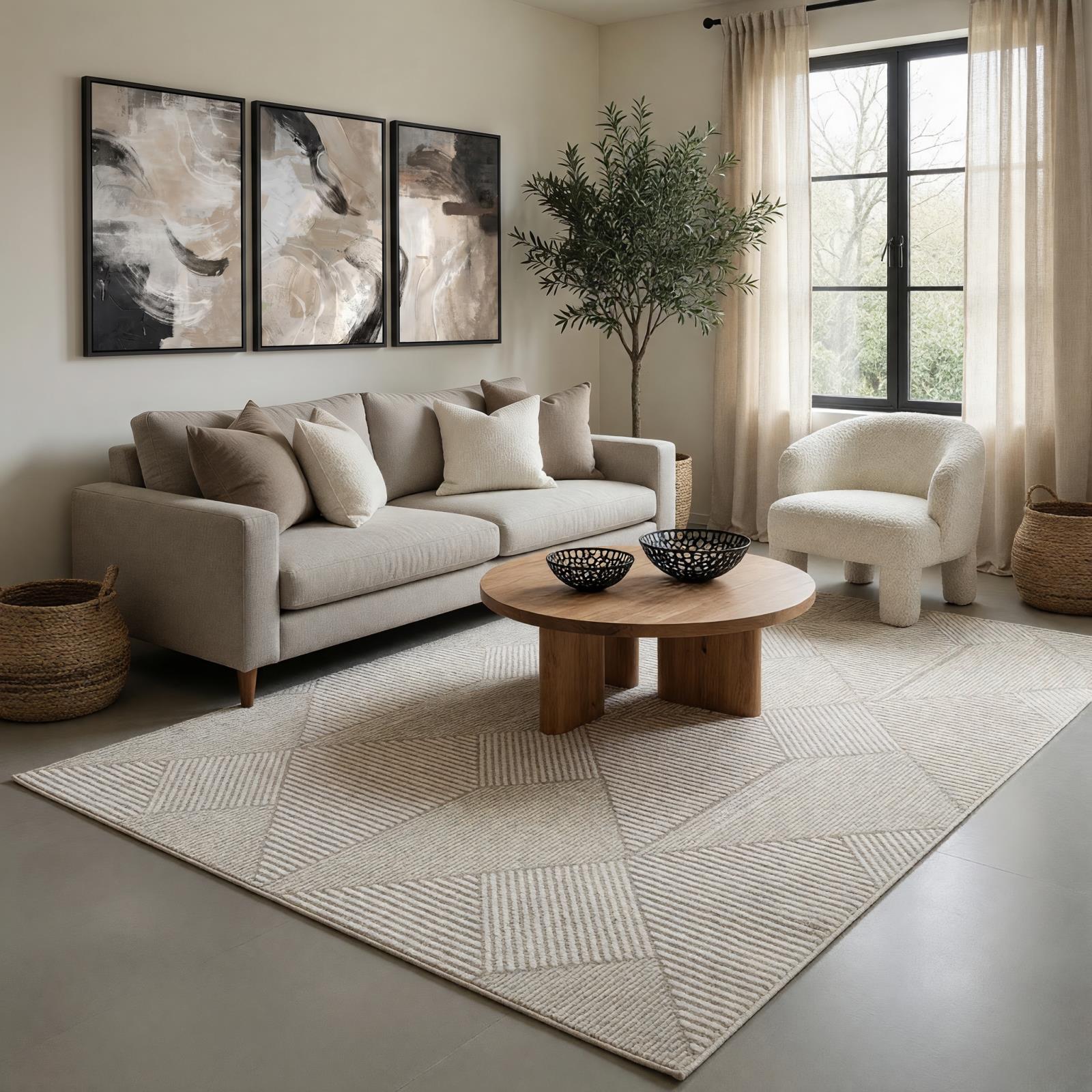 Lefkada LA01 Beige Area Rug