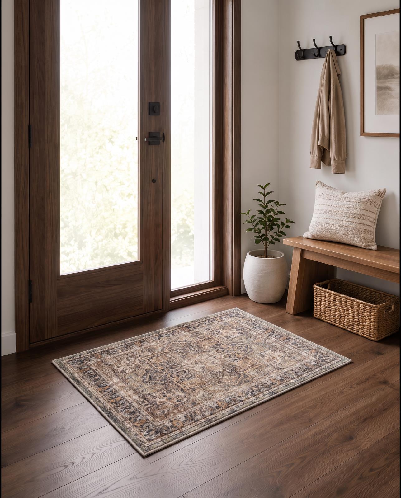 Roma RM01 Dark Green Area Rug — view 9