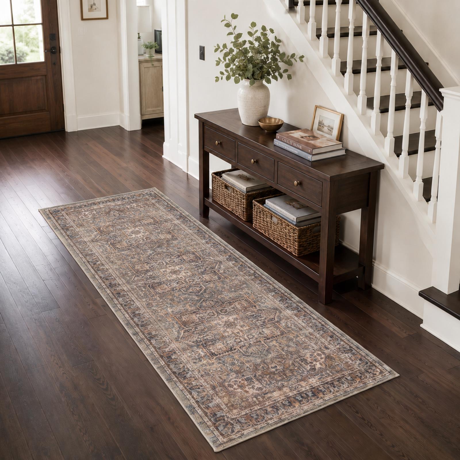 Roma RM01 Dark Green Area Rug — view 7