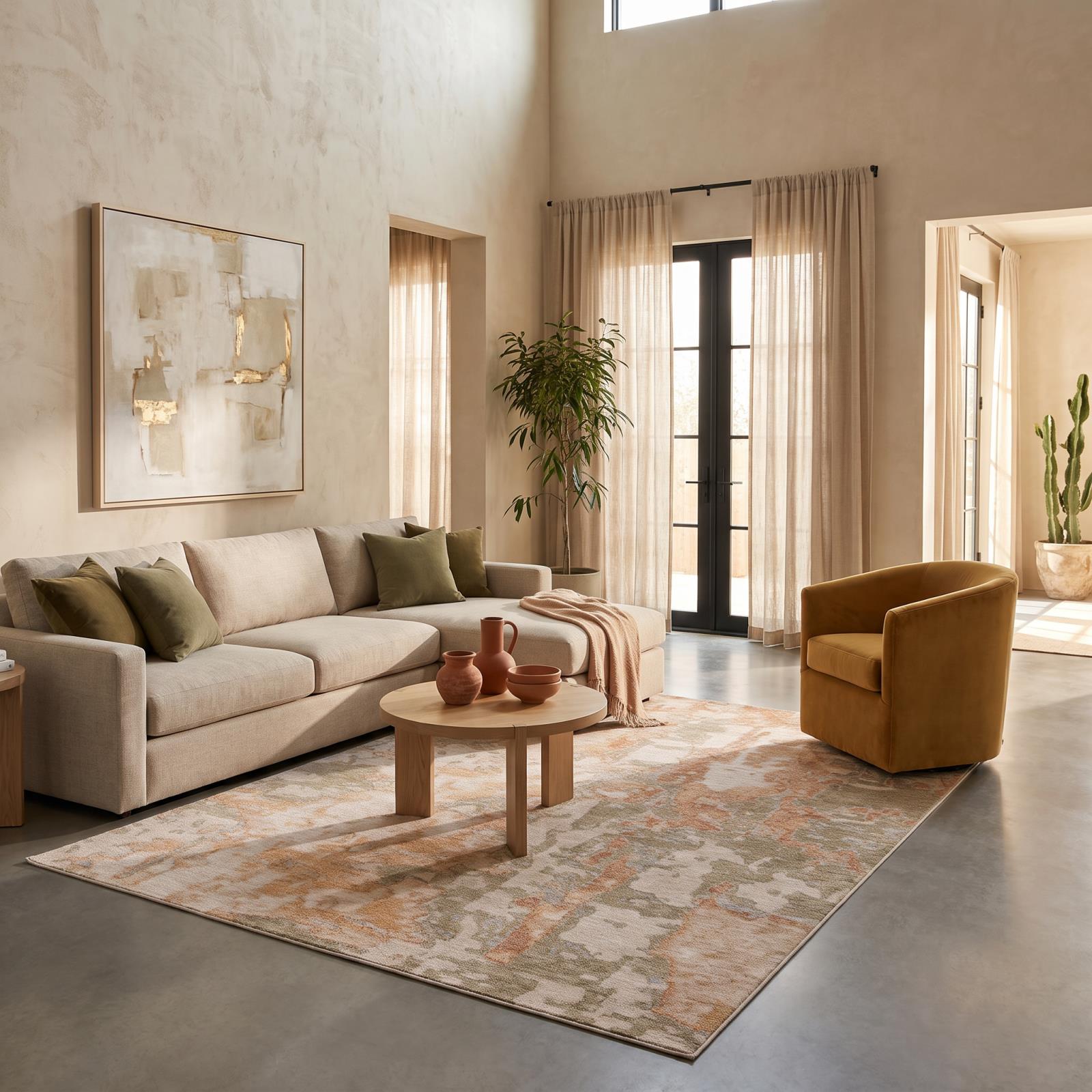 Roma RM02 Beige Area Rug