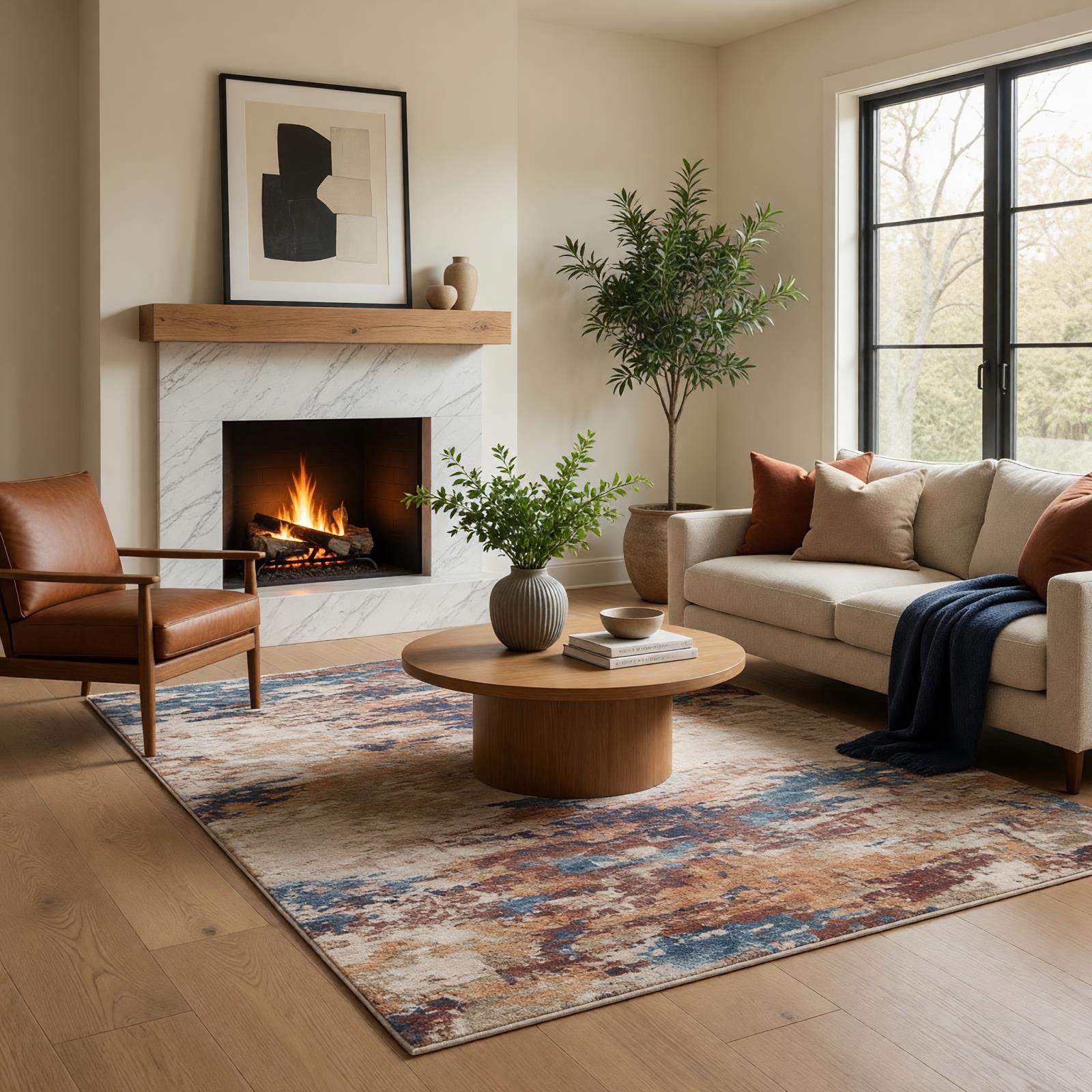 Roma RM04 Beige Area Rug