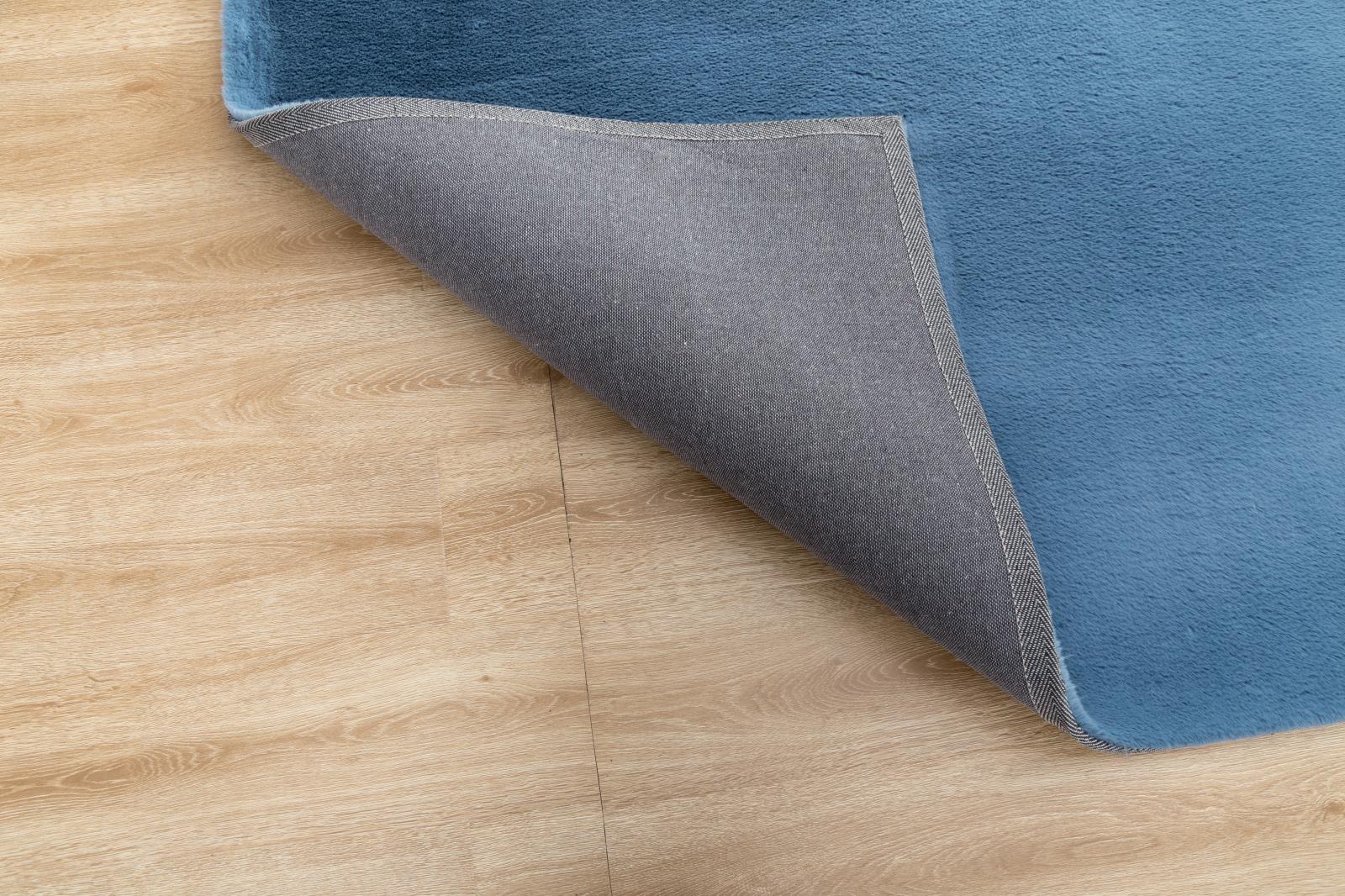 Faux Rabbit Fur RB10 Blue Shag Rug — view 2