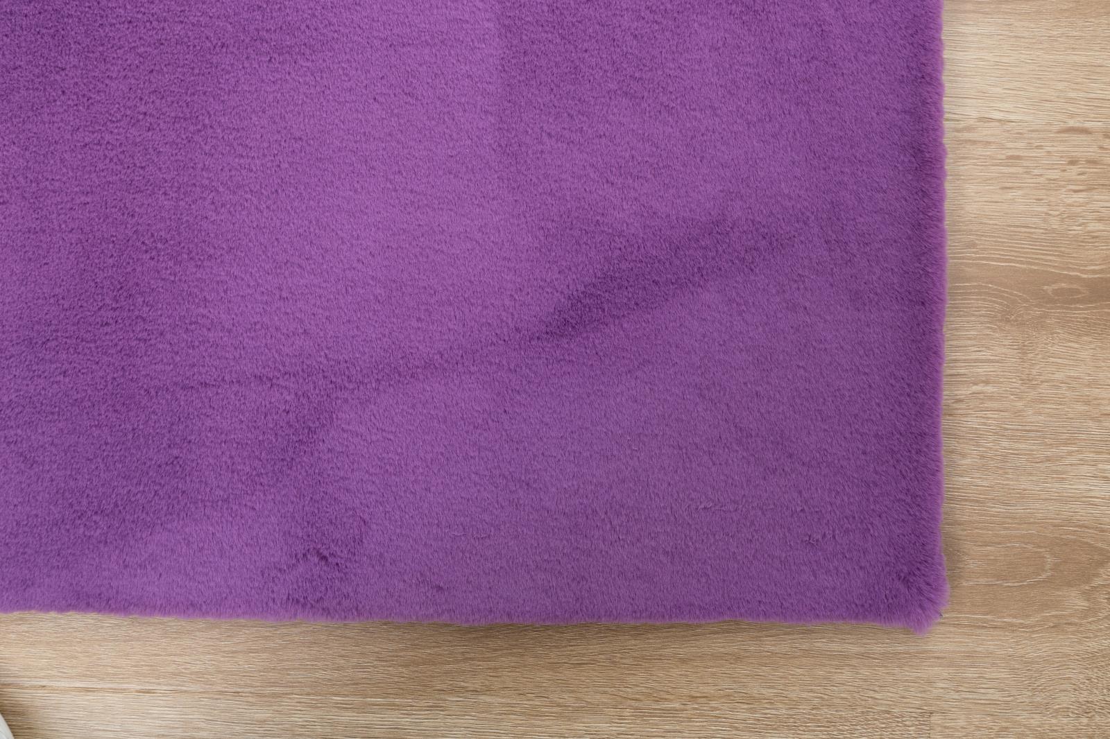 Faux Rabbit Fur RB11 Purple Shag Rug — view 5