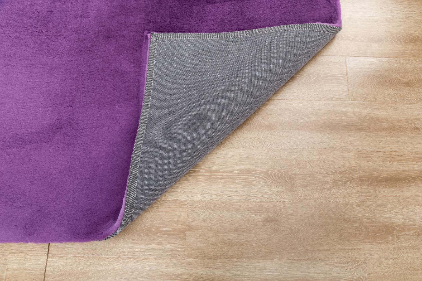 Faux Rabbit Fur RB11 Purple Shag Rug — view 2