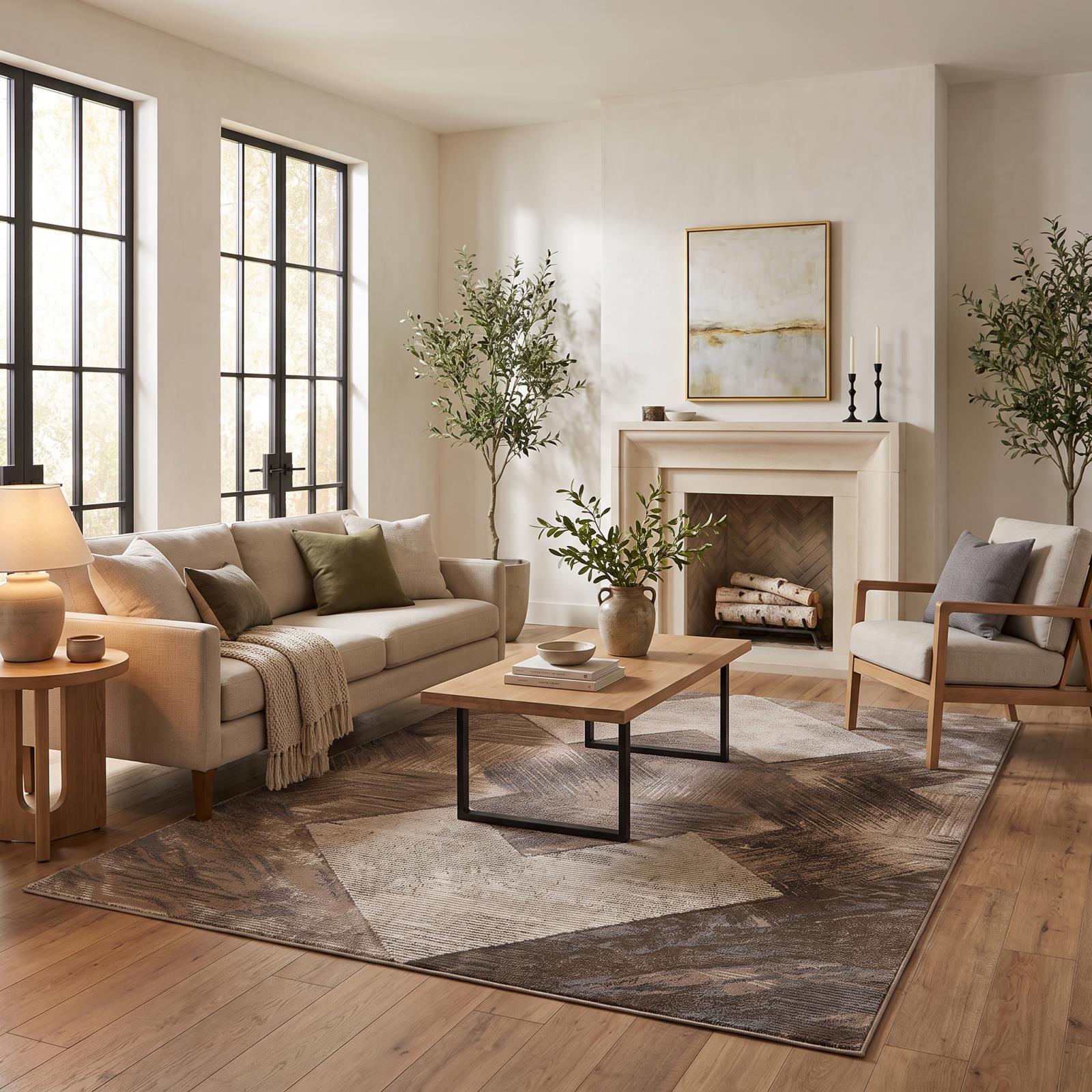 Alexia AX04 Brown Area Rug
