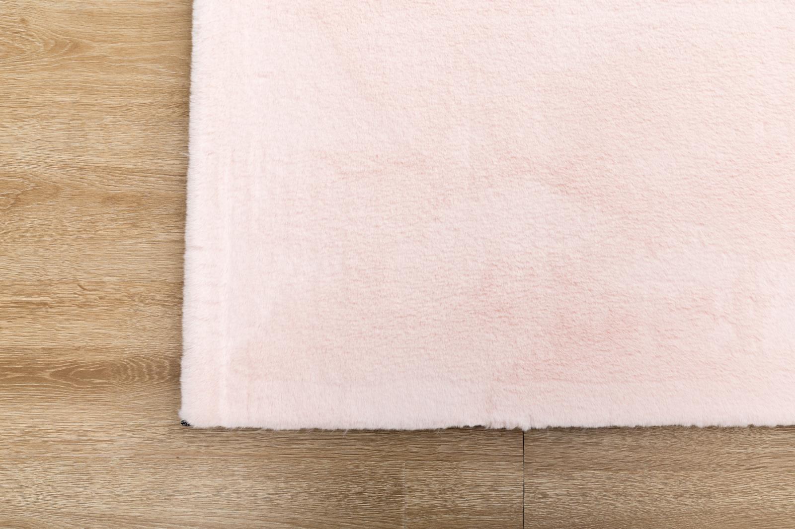 Faux Rabbit Fur RB12 Blush Shag Rug — view 6