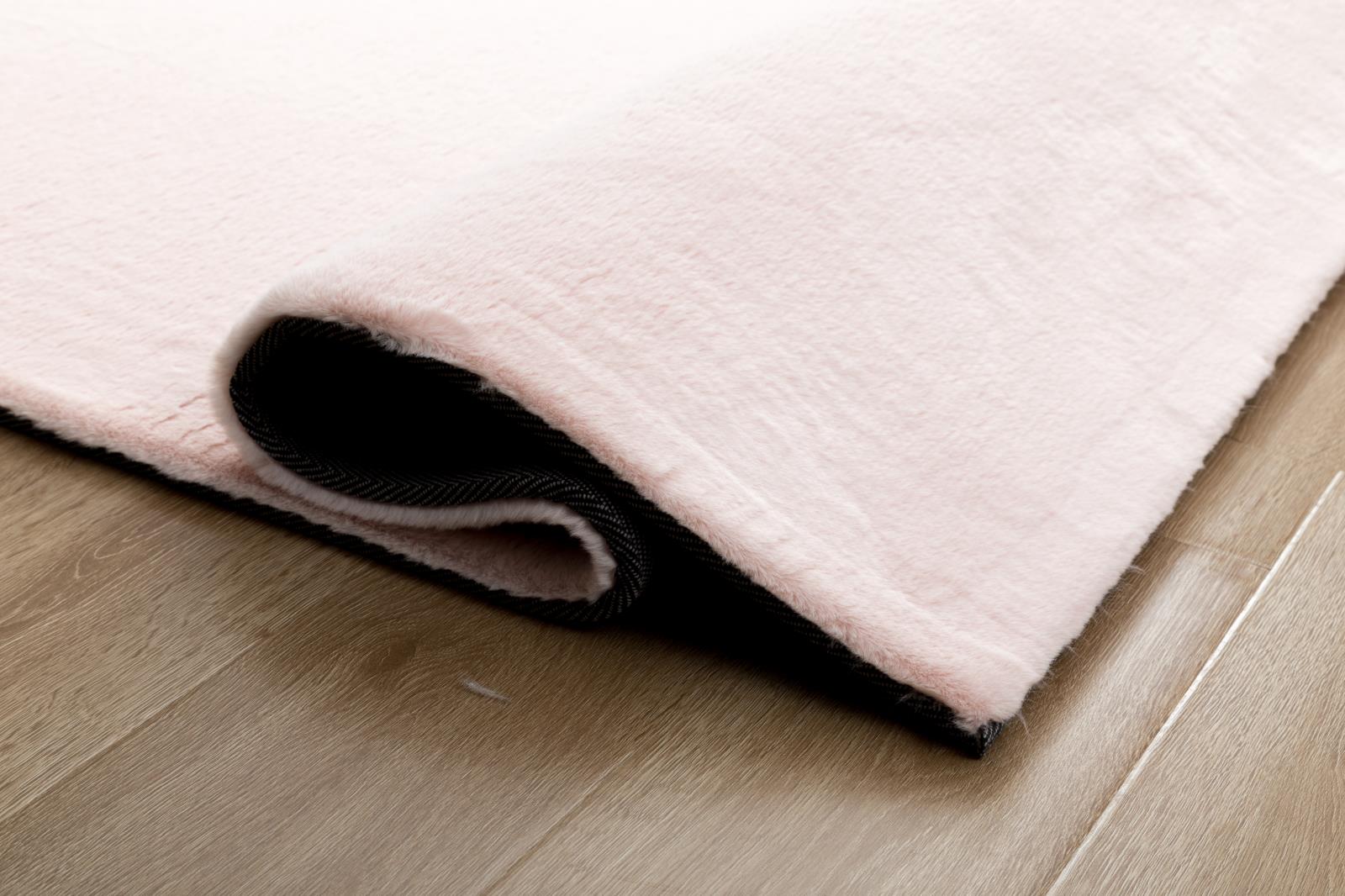 Faux Rabbit Fur RB12 Blush Shag Rug — view 4