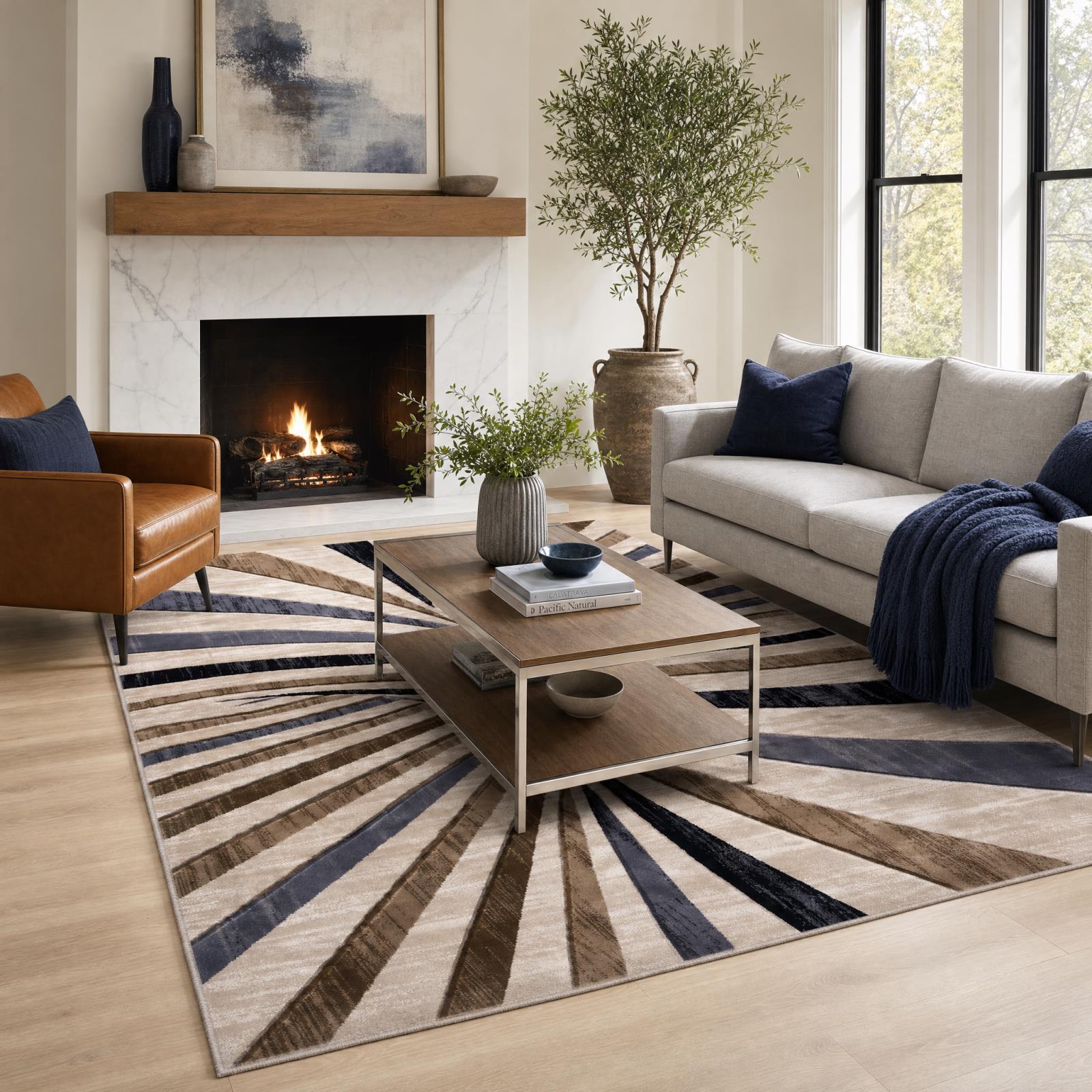Area rug and accent decor