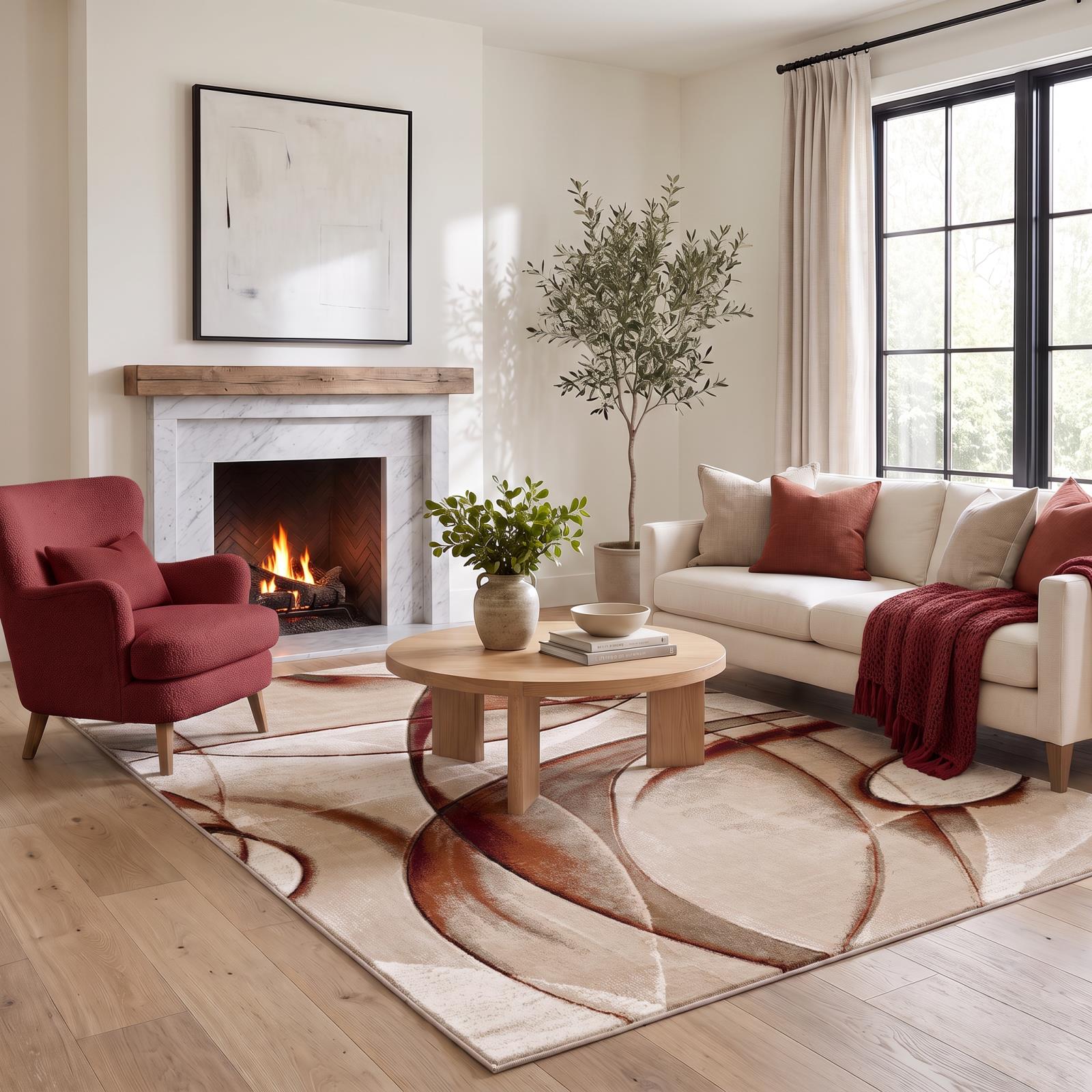 Alexia AX13 Beige Area Rug