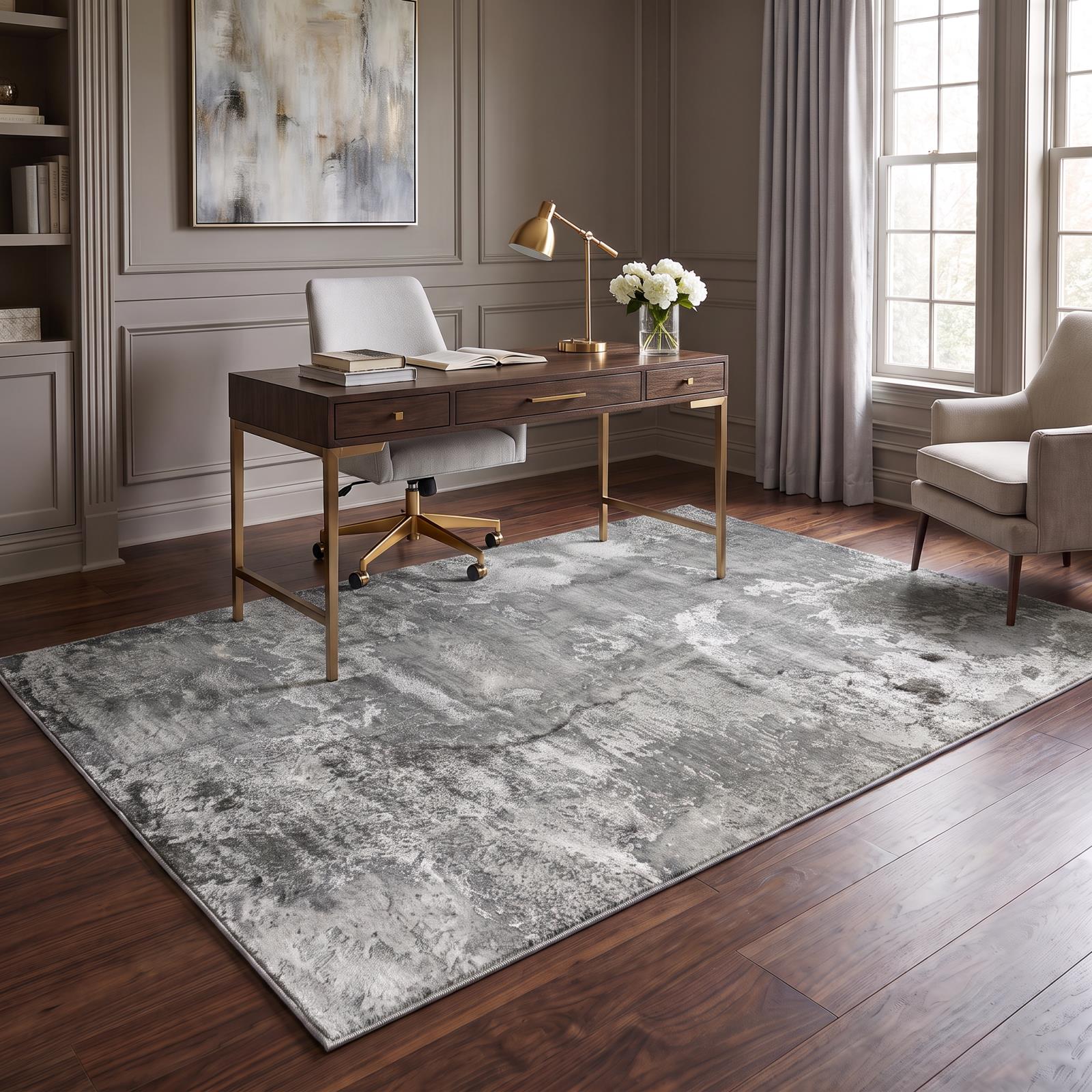 Hania HN01 Silver Gray Area Rug