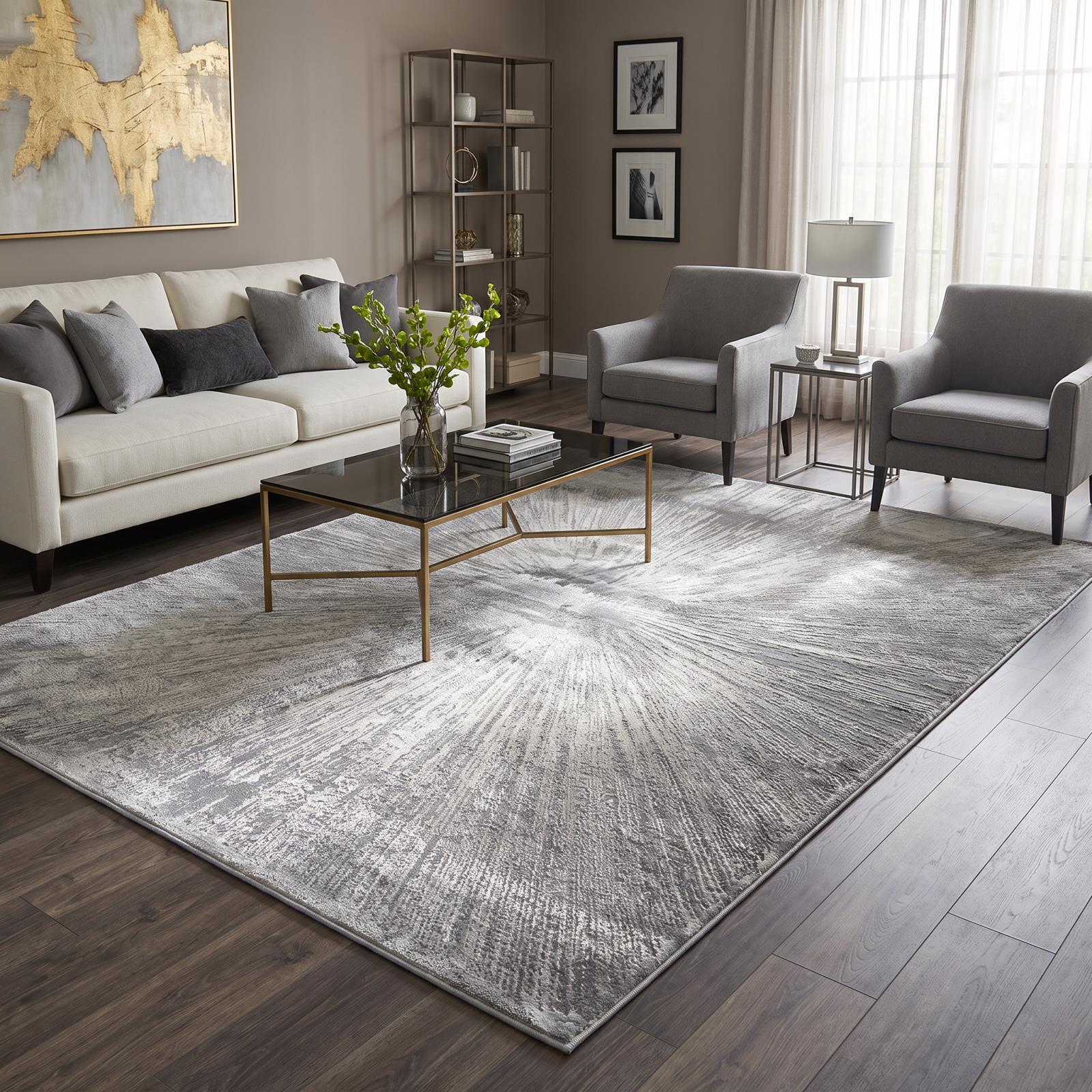Hania HN02 Silver Gray Area Rug