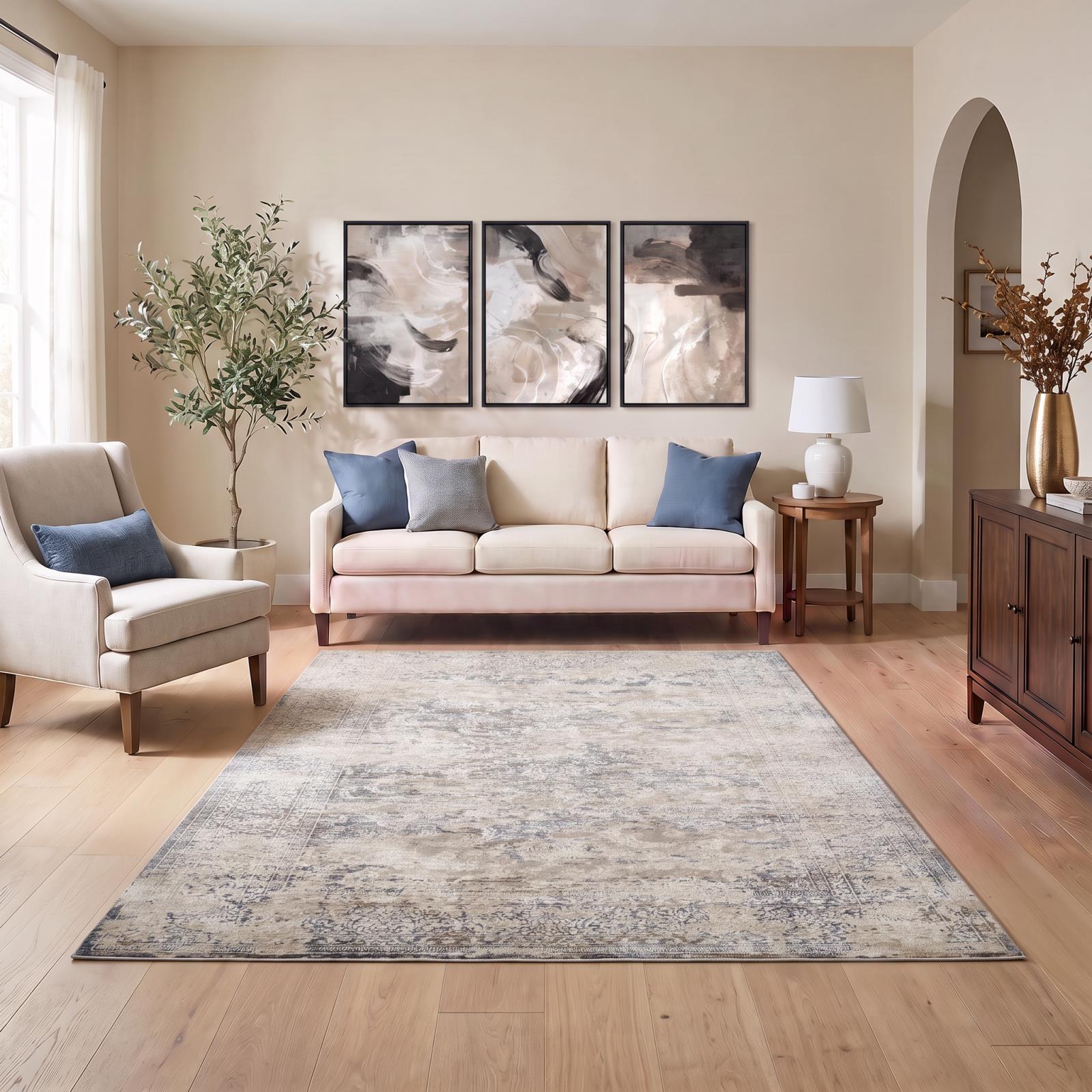 Omari OM15 Cream Area Rug