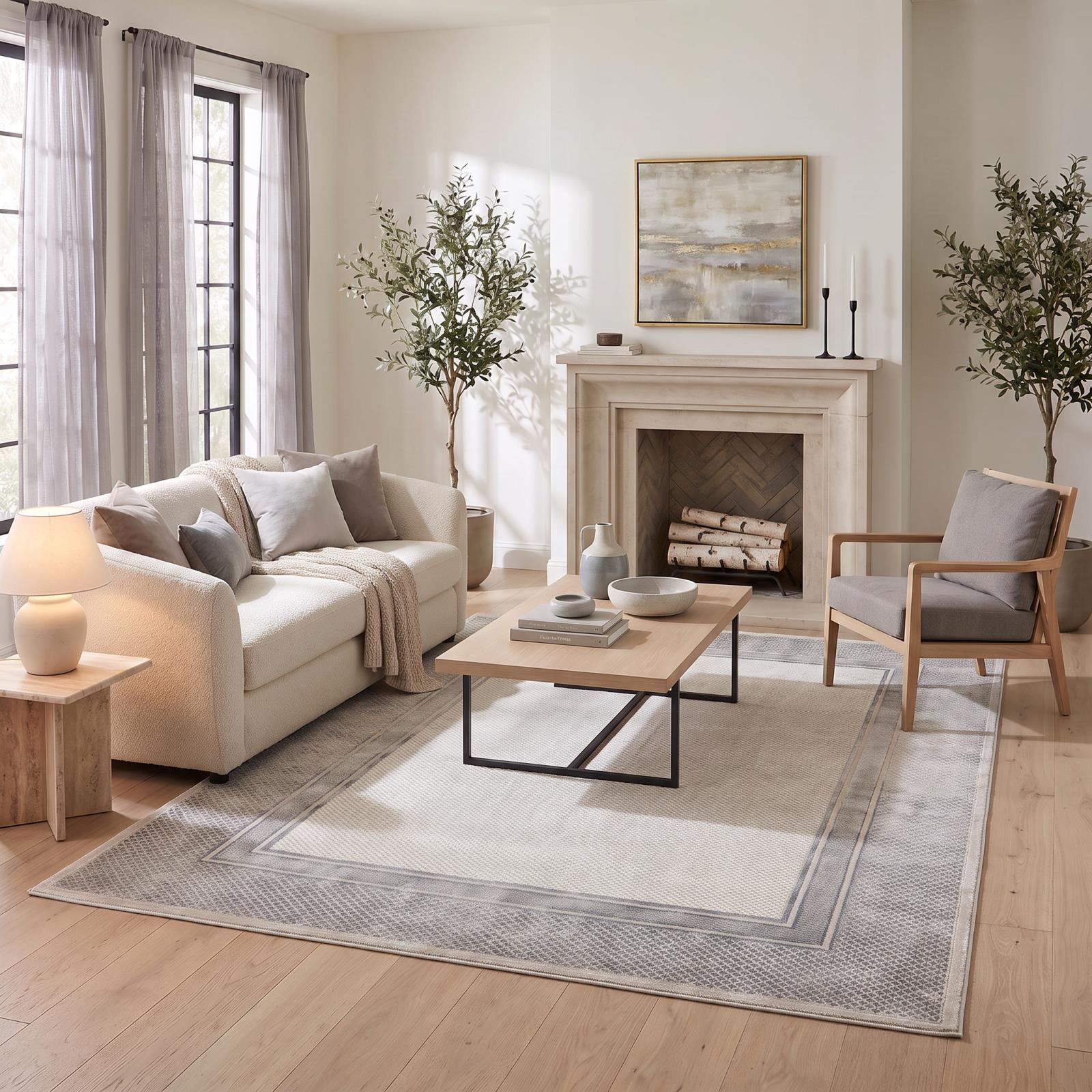 Omari OM12 Light Gray Area Rug