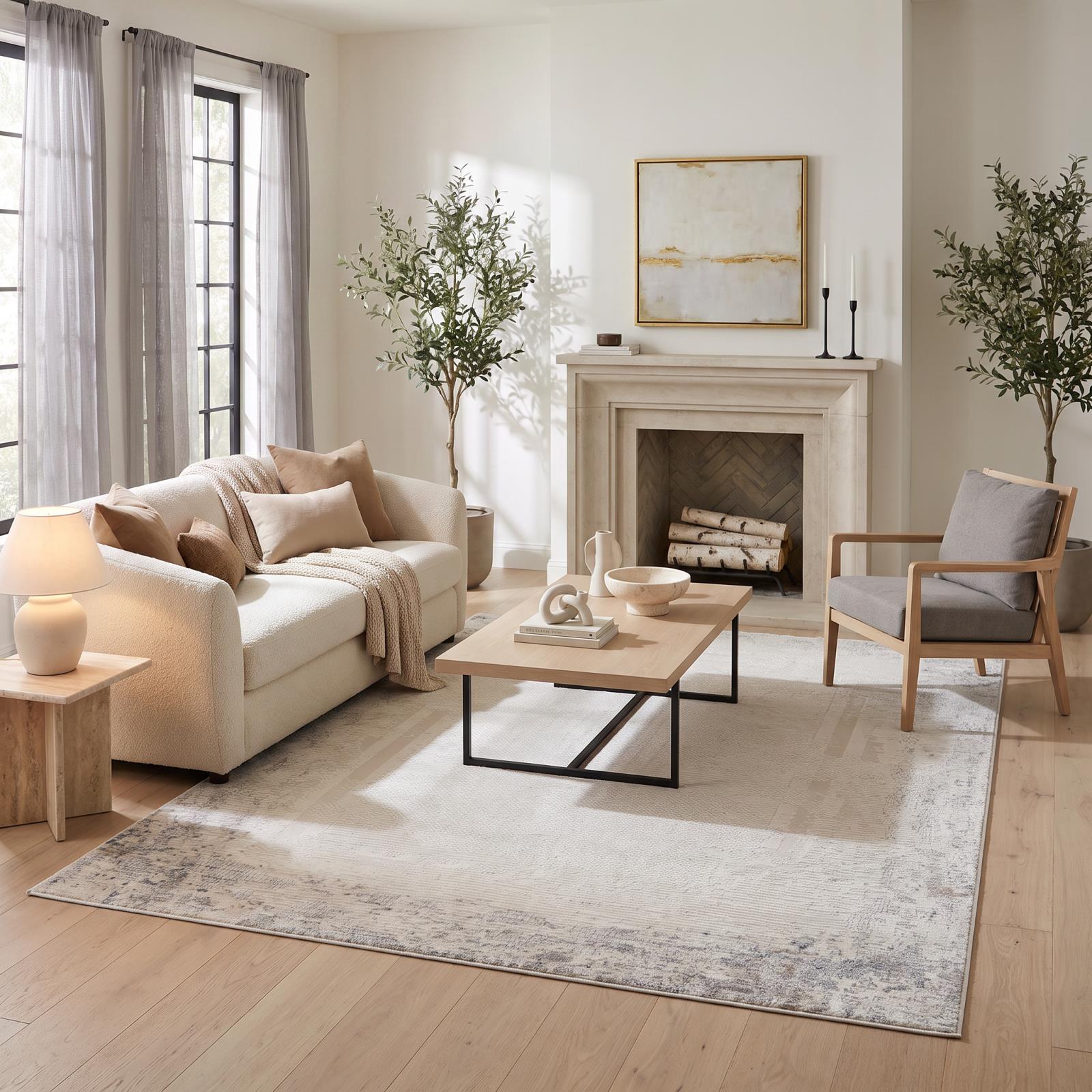 Omari OM08 Light Gray Area Rug