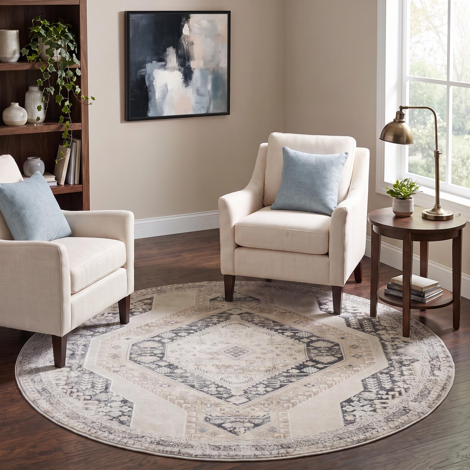 Omari OM04 Cream Area Rug — view 9