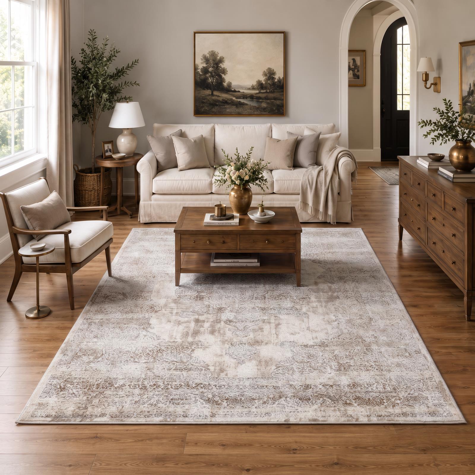 Omari OM03 Cream Area Rug