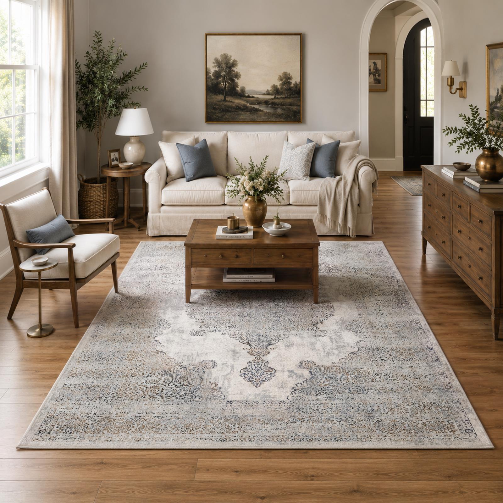 Omari OM02 Light Gray Area Rug