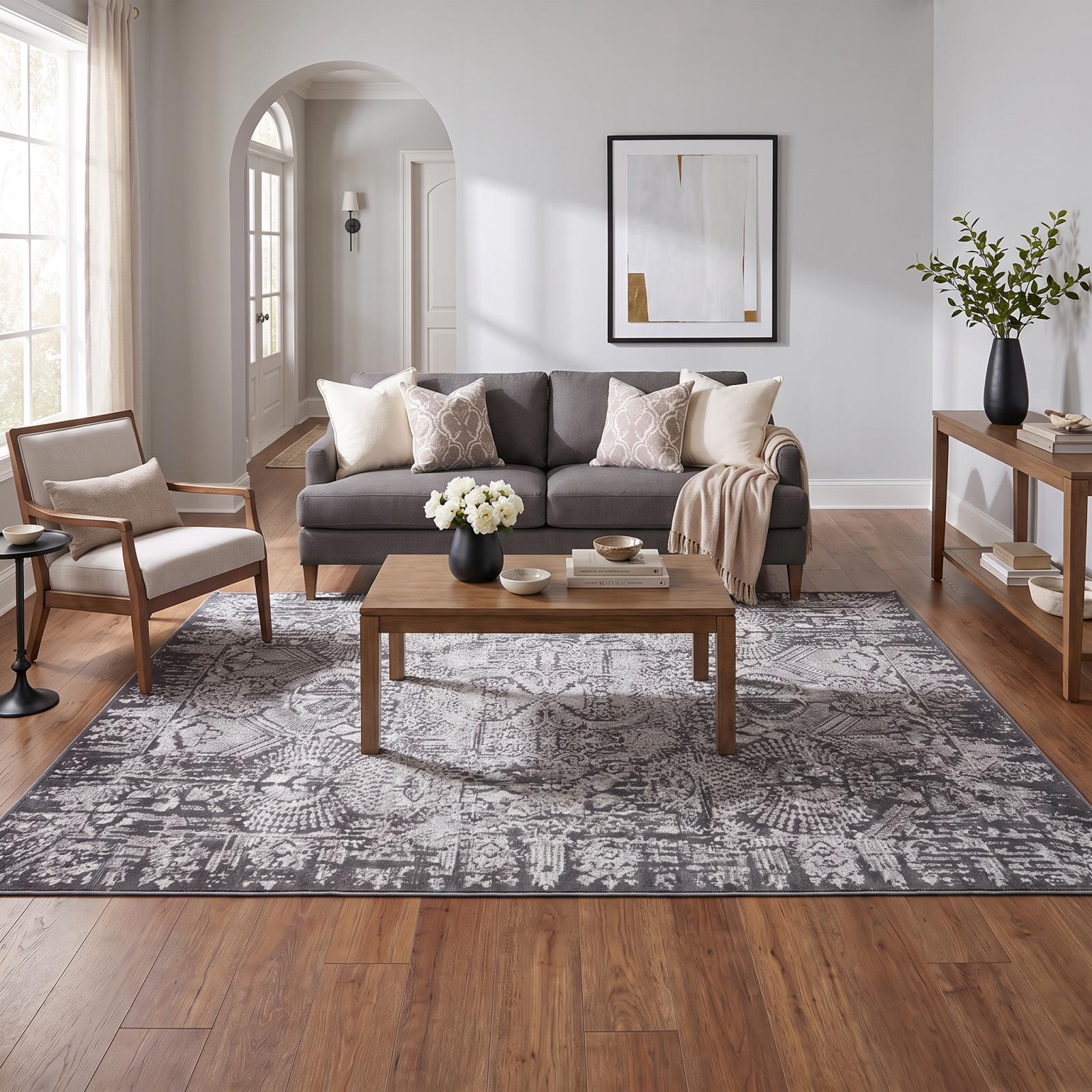 Hypnos HS06 Charcoal Gray Area Rug
