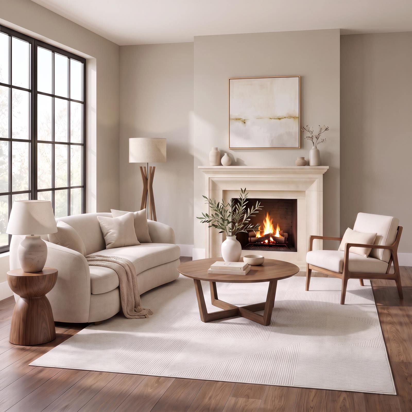 Hypnos HS09 Cream Area Rug