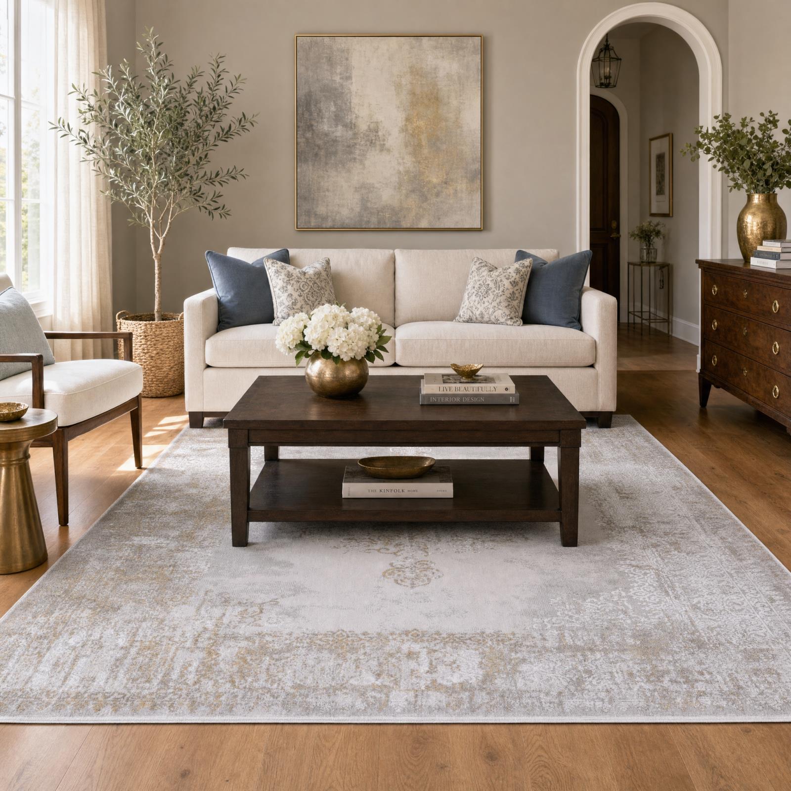 Hypnos HS04 Light Gray Area Rug