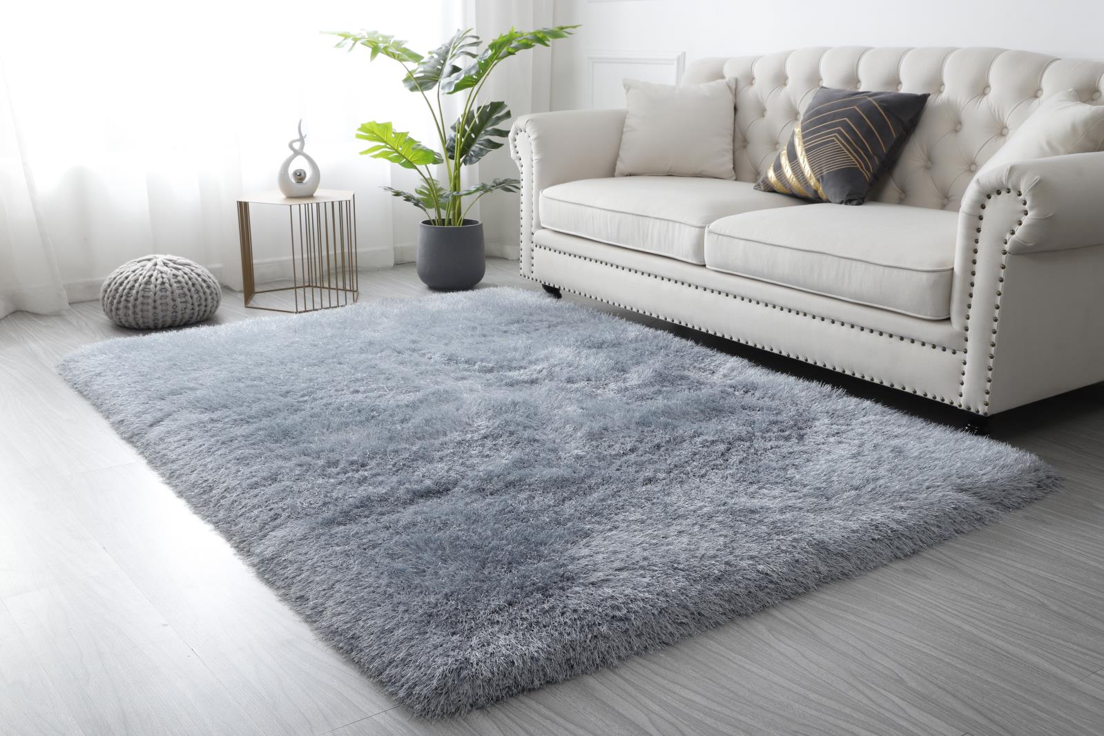 Manhattan MH01 Gray Shag Rug — view 7