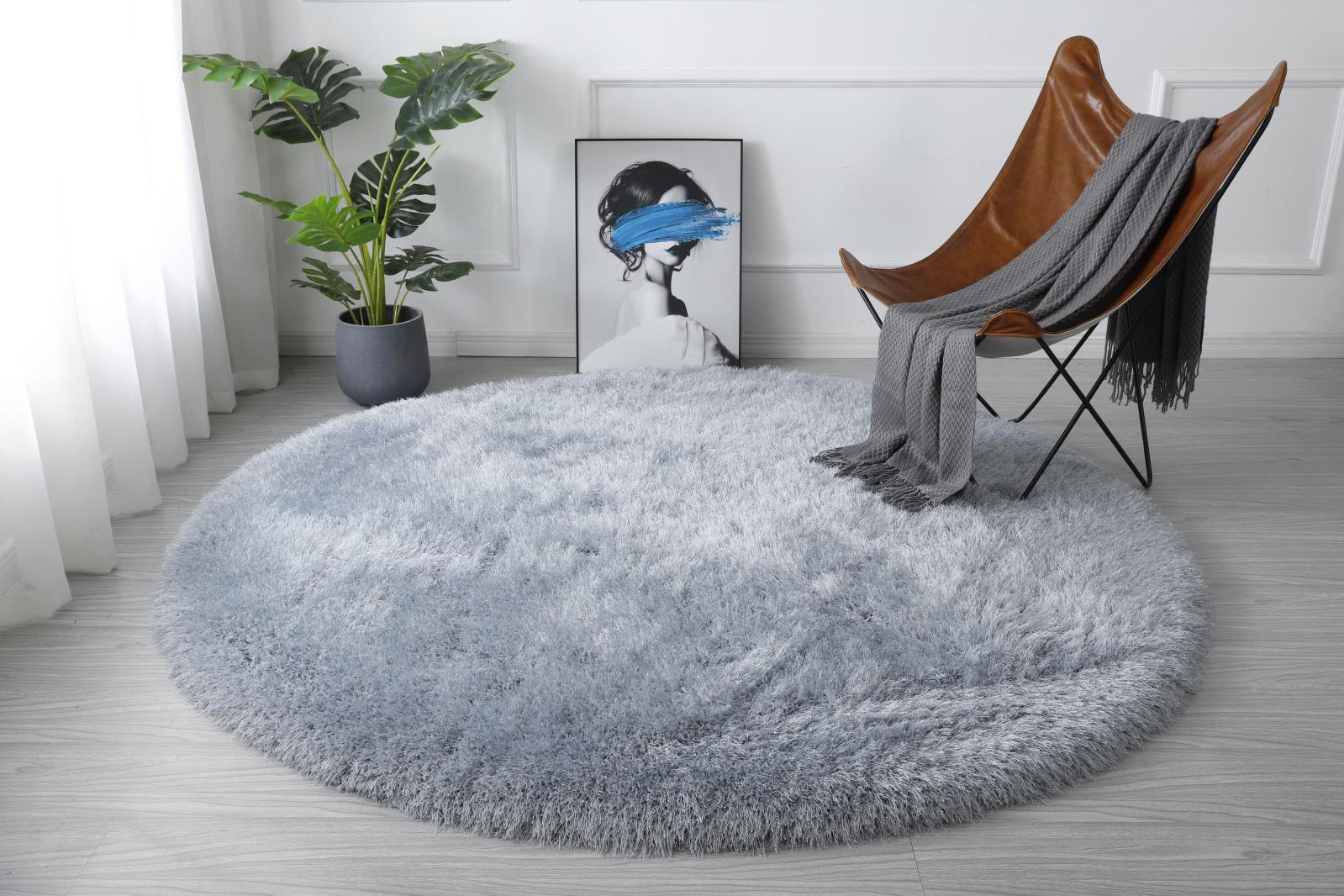 Manhattan MH01 Gray Shag Rug — view 11