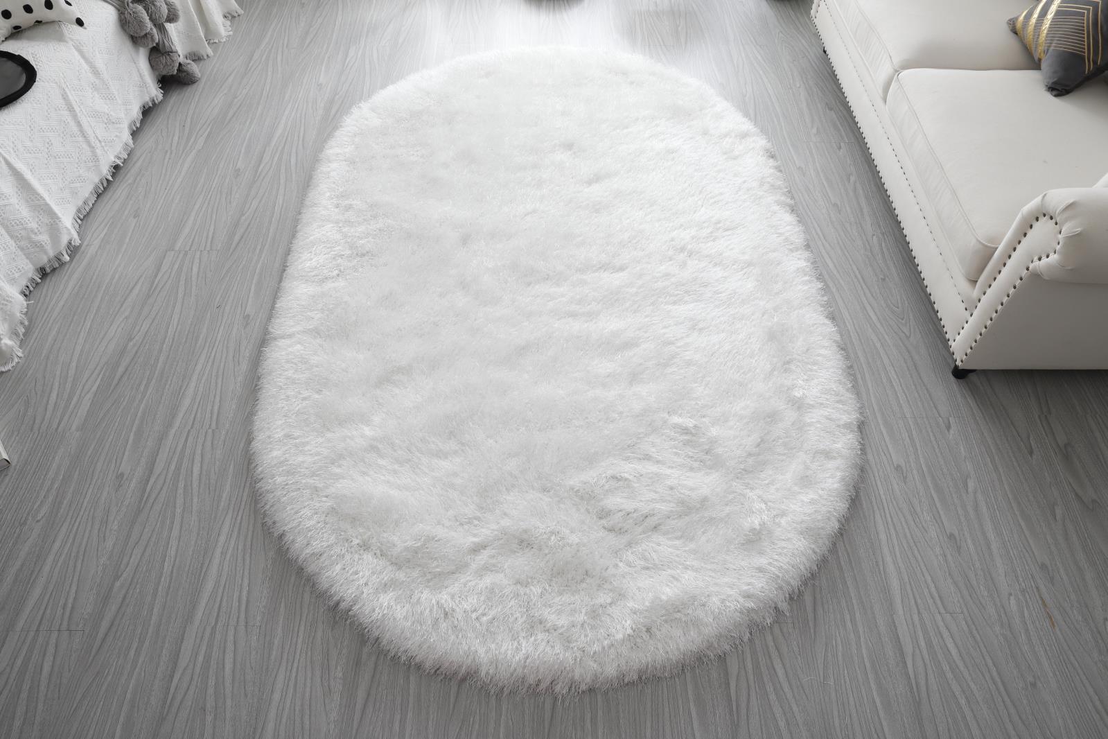 Manhattan MH02 White Shag Rug — view 11