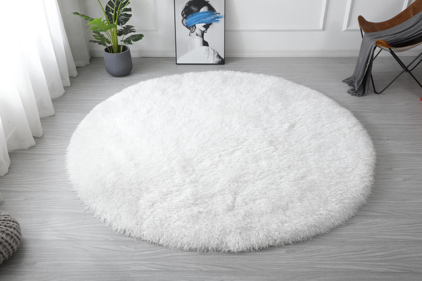 Manhattan MH02 White Shag Rug — view 8