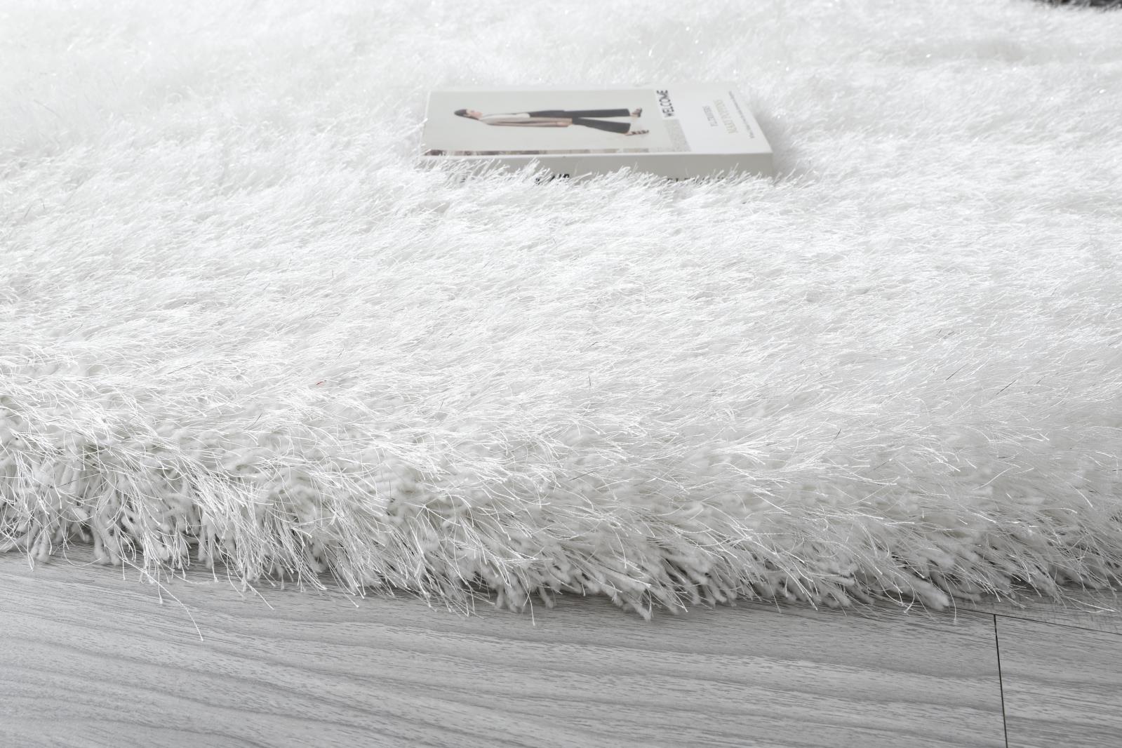 Manhattan MH02 White Shag Rug — view 7