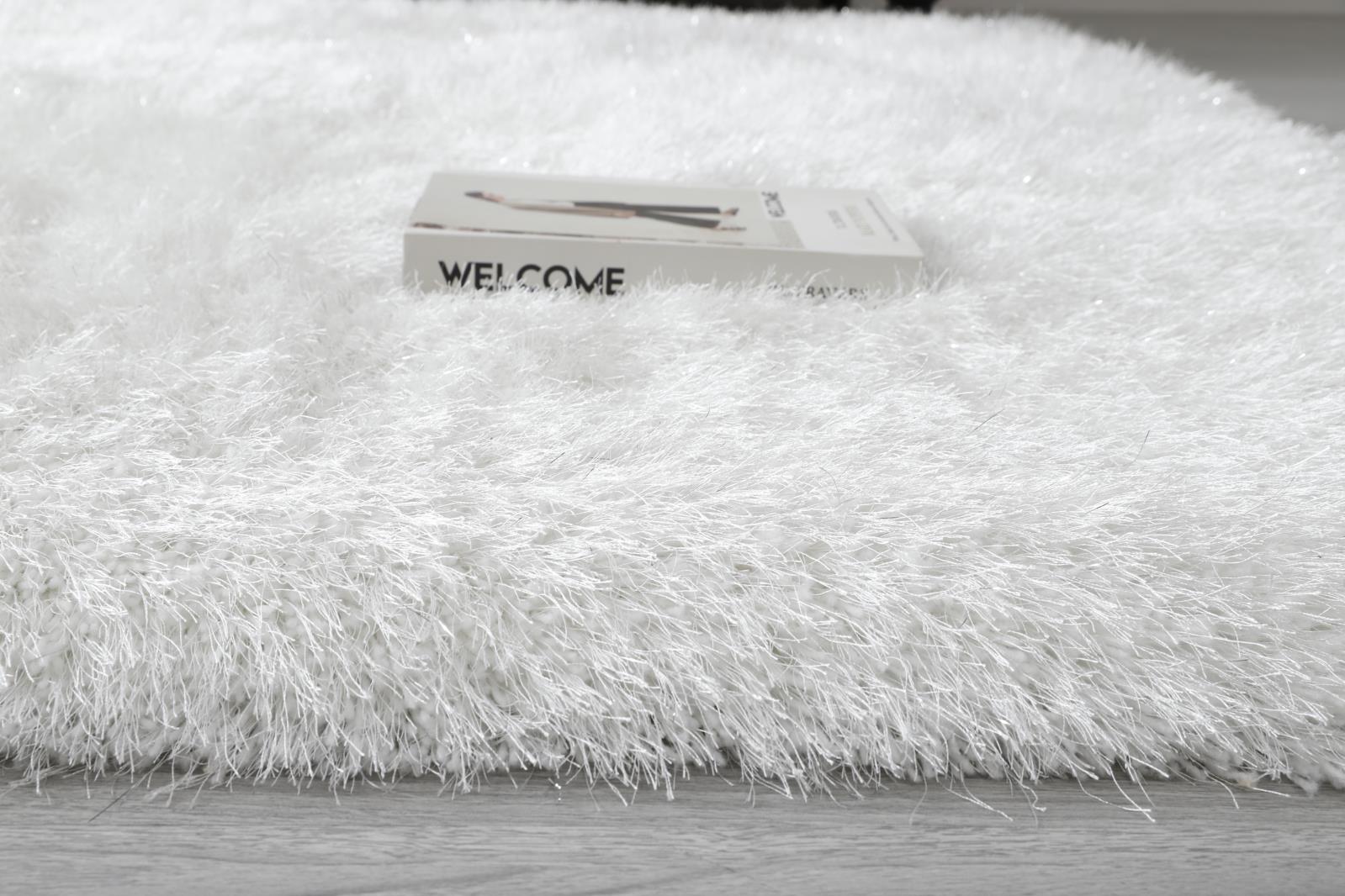 Manhattan MH02 White Shag Rug — view 3