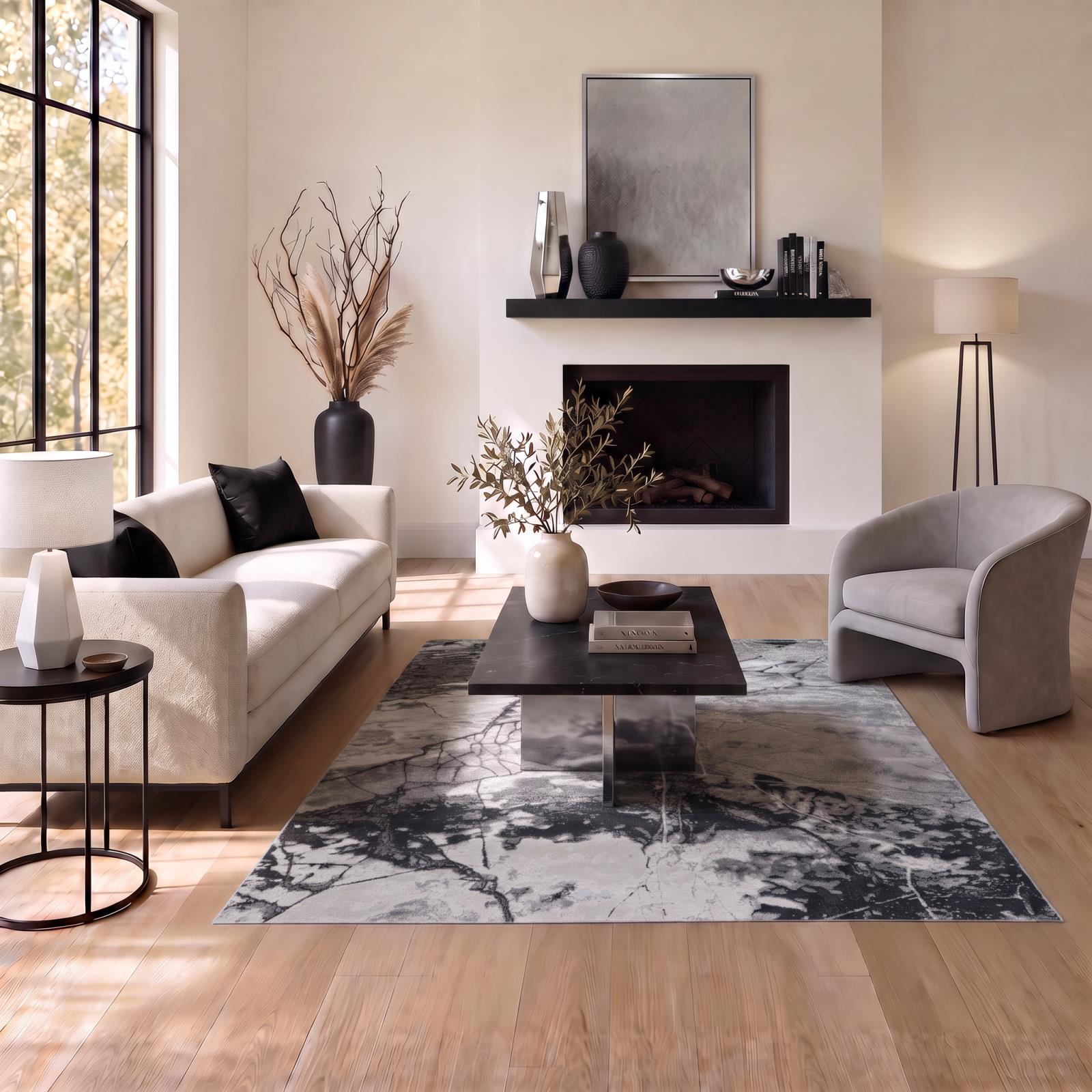 Tongo TG08 Black Area Rug